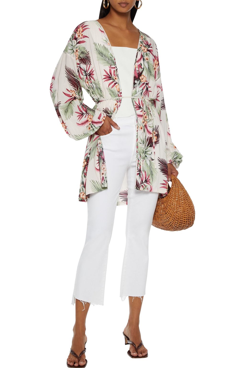 SEAFOLLY Ocean Alley belted printed woven kimono