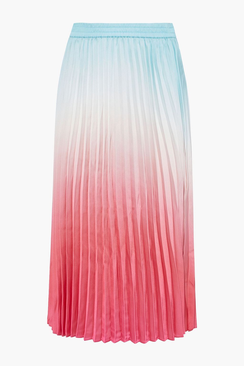 Multicolor Pleated dégradé satin midi skirt | SEAFOLLY | THE OUTNET