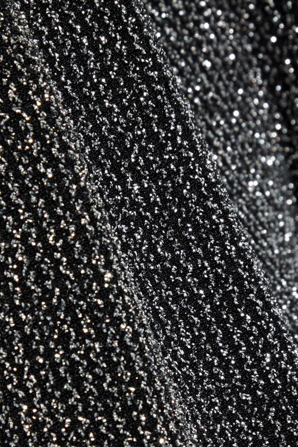 IRO Perk Minikleid aus Stretch-Strick mit Metallic-Effekt und Bindedetail