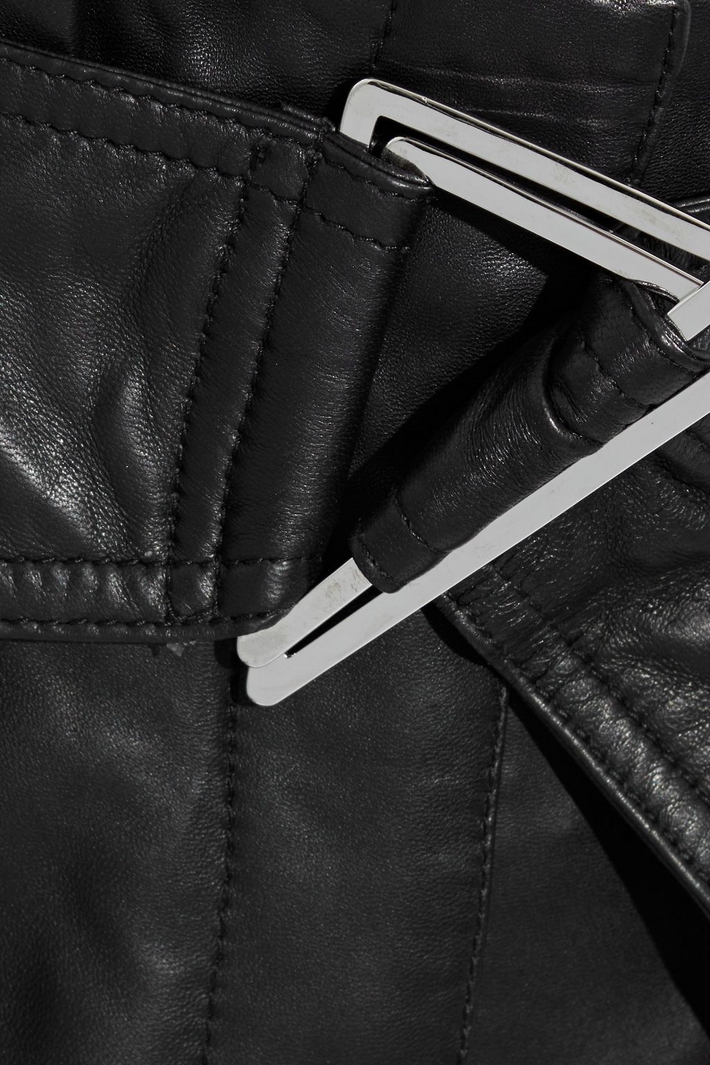 IRO Humami belted leather mini skirt