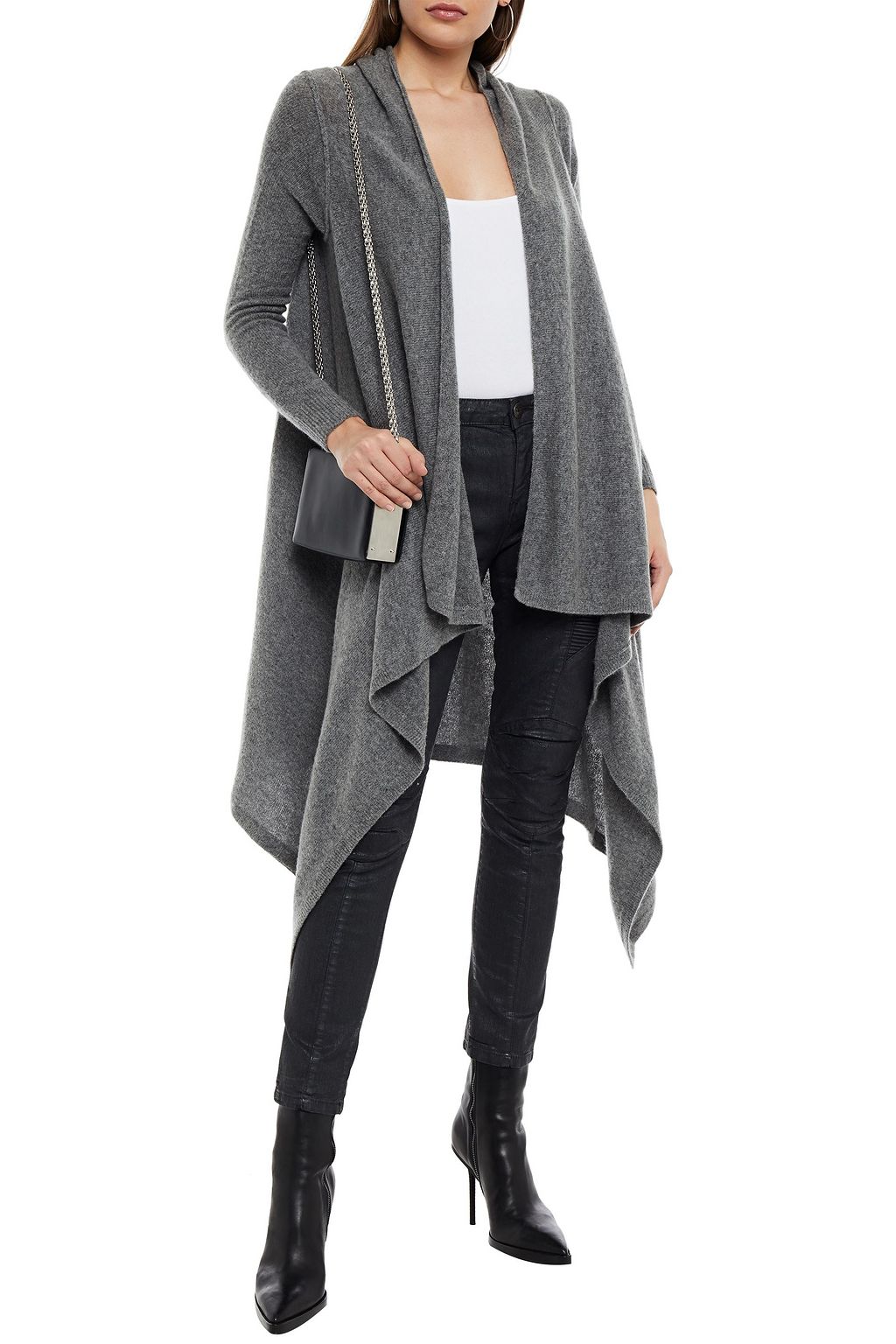 IRO Asymmetrischer Cardigan aus einer gebürsteten Merinowollmischung