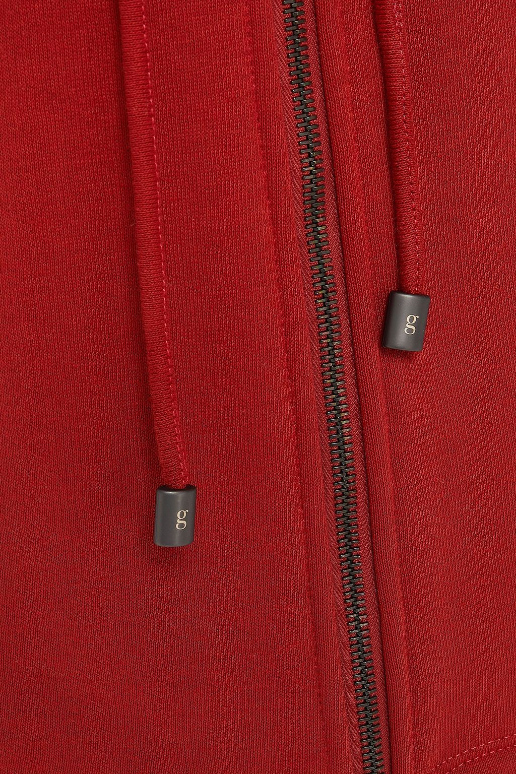 GENTRYPORTOFINO Ribbed knit-paneled cotton-fleece hoodie