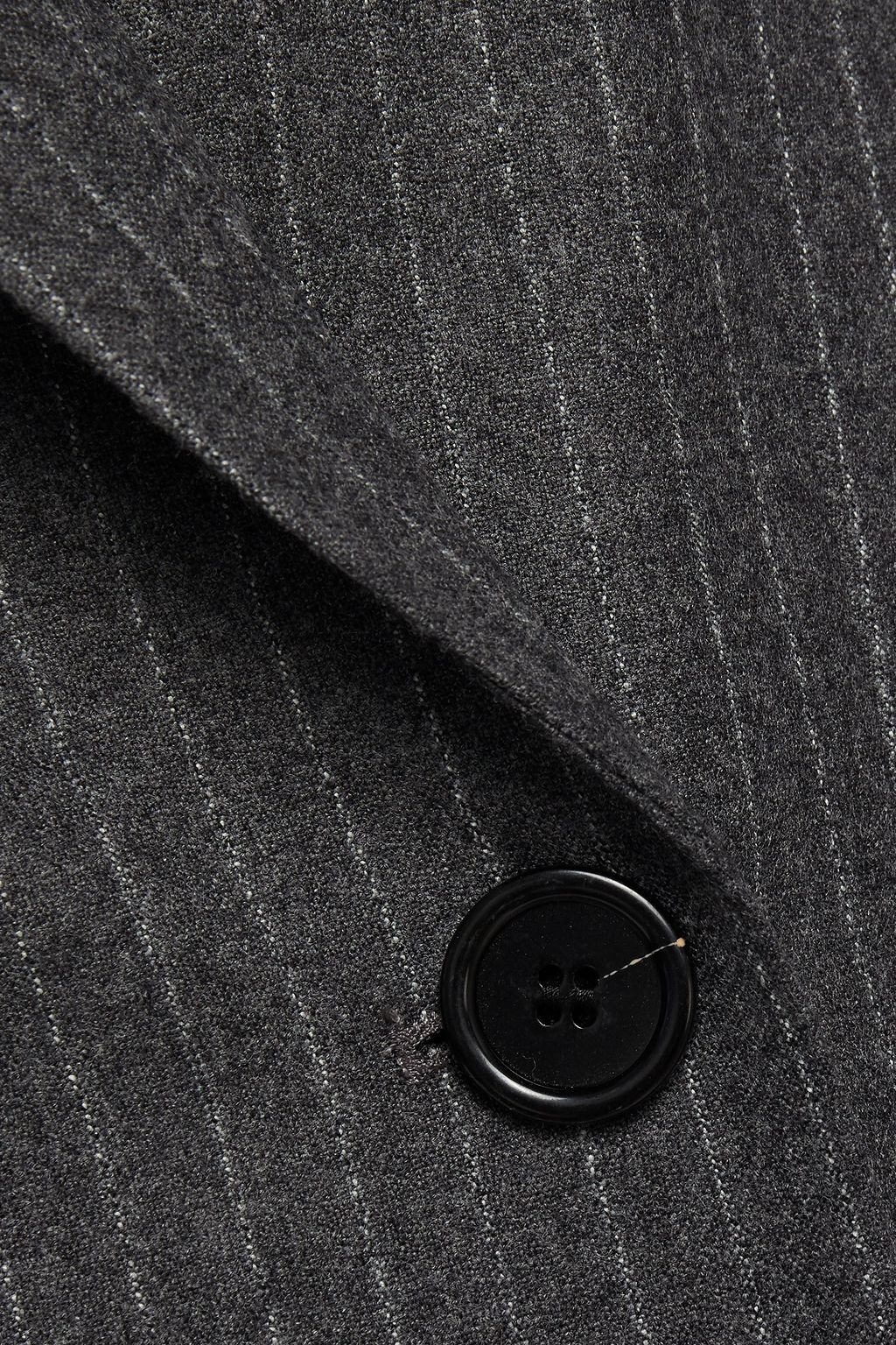 MAJE Double-breasted pinstriped wool and cashmere-blend blazer
