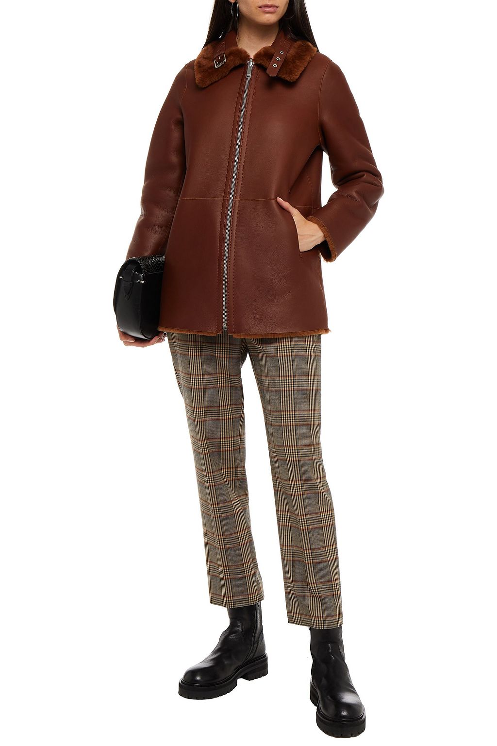CLAUDIE PIERLOT Reversible shearling coat
