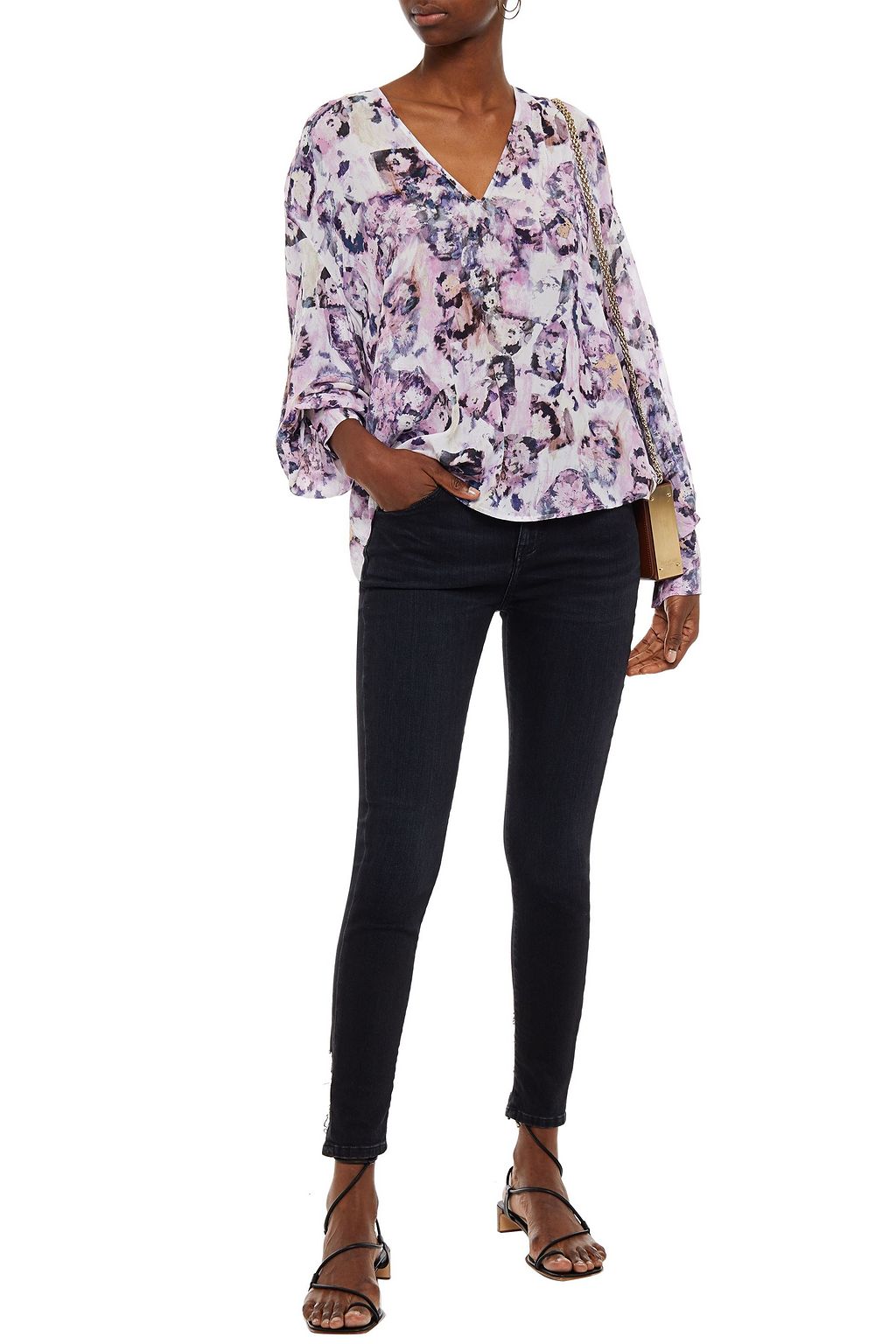 IRO Uphall distressed mid-rise skinny jeans