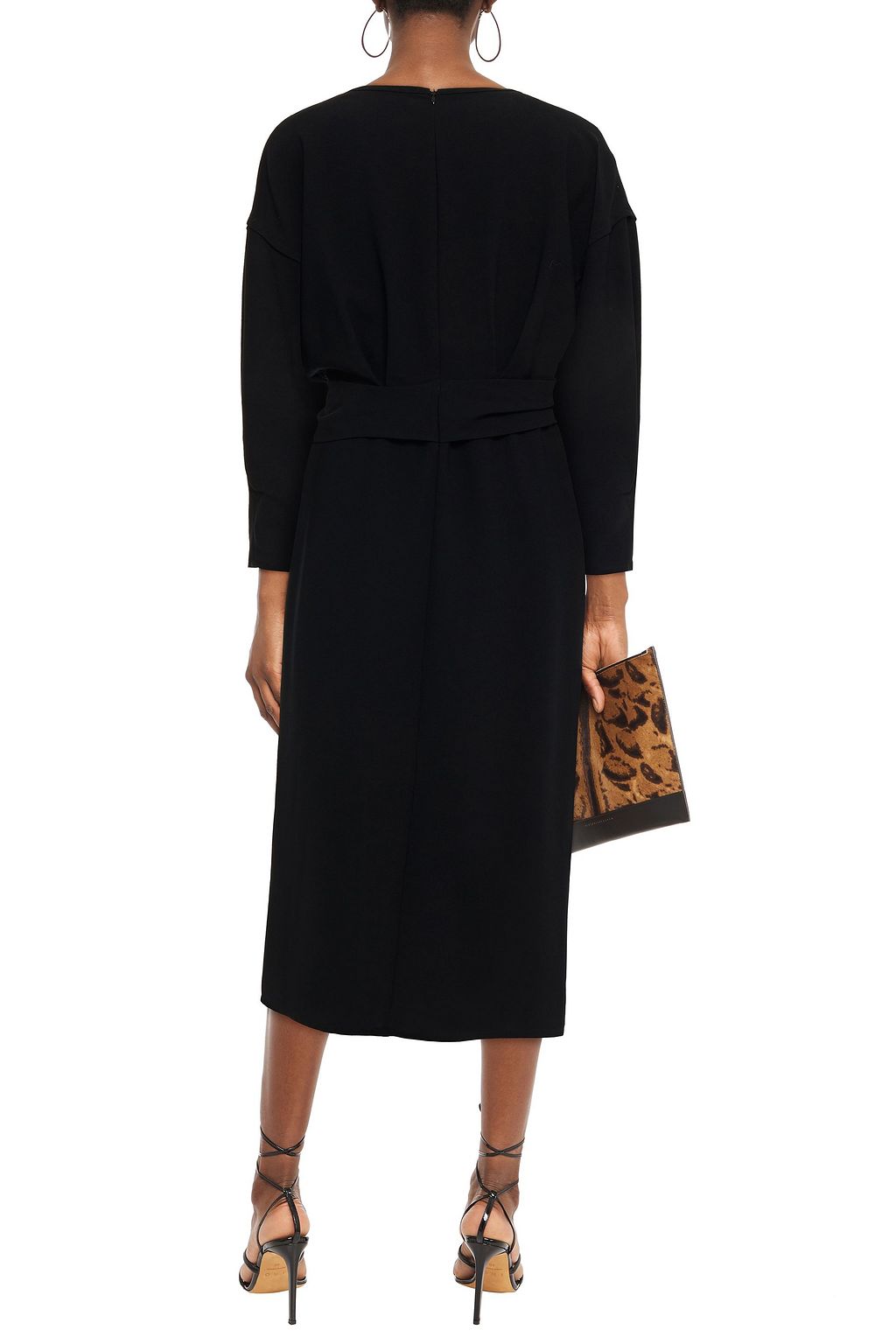 IRO Glede drapiertes Midikleid aus Crêpe