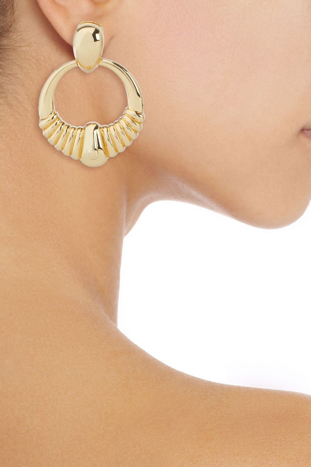 KENNETH JAY LANE Gold-tone clip earrings