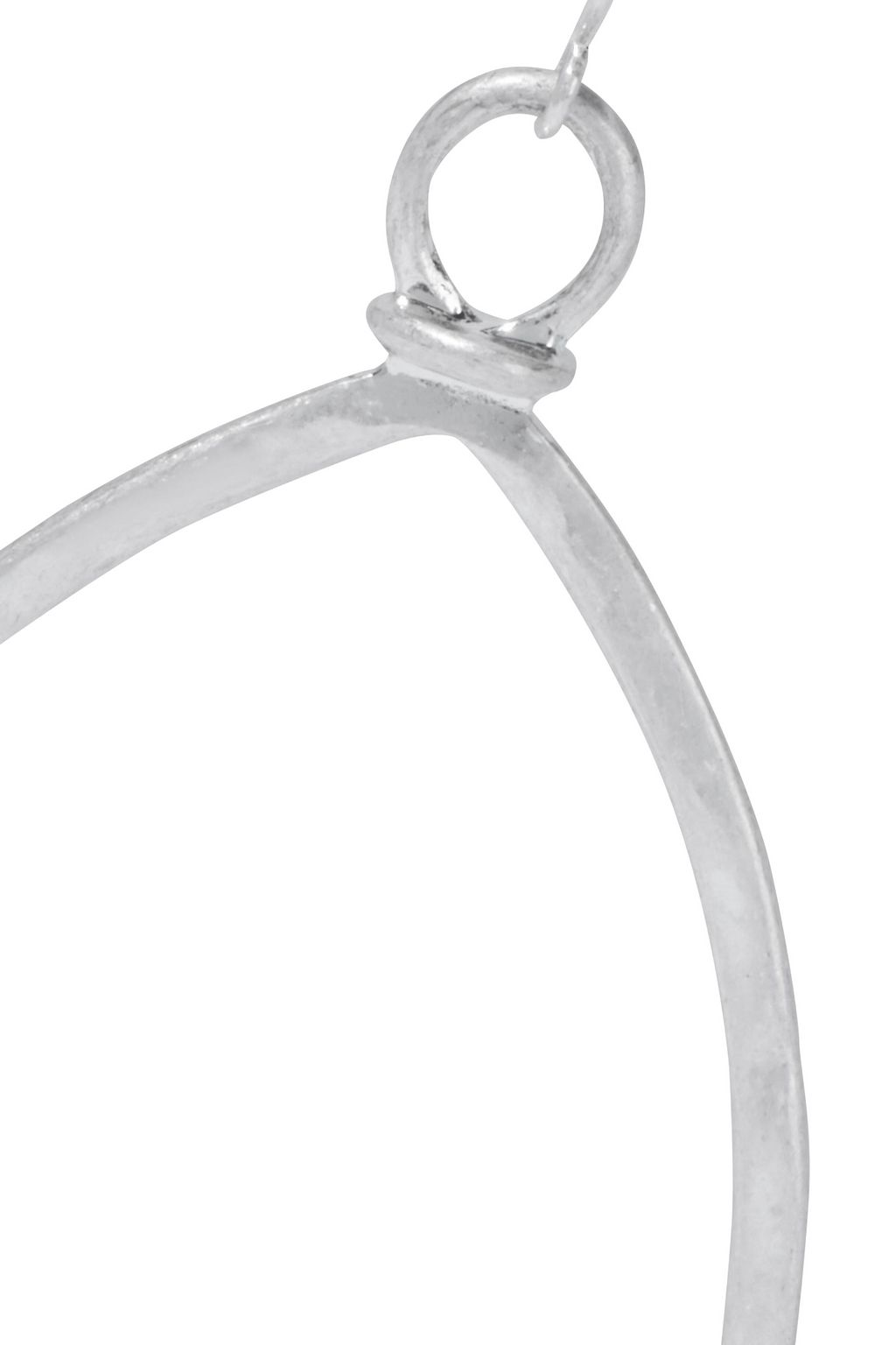 KENNETH JAY LANE Hammered rhodium-plated earrings