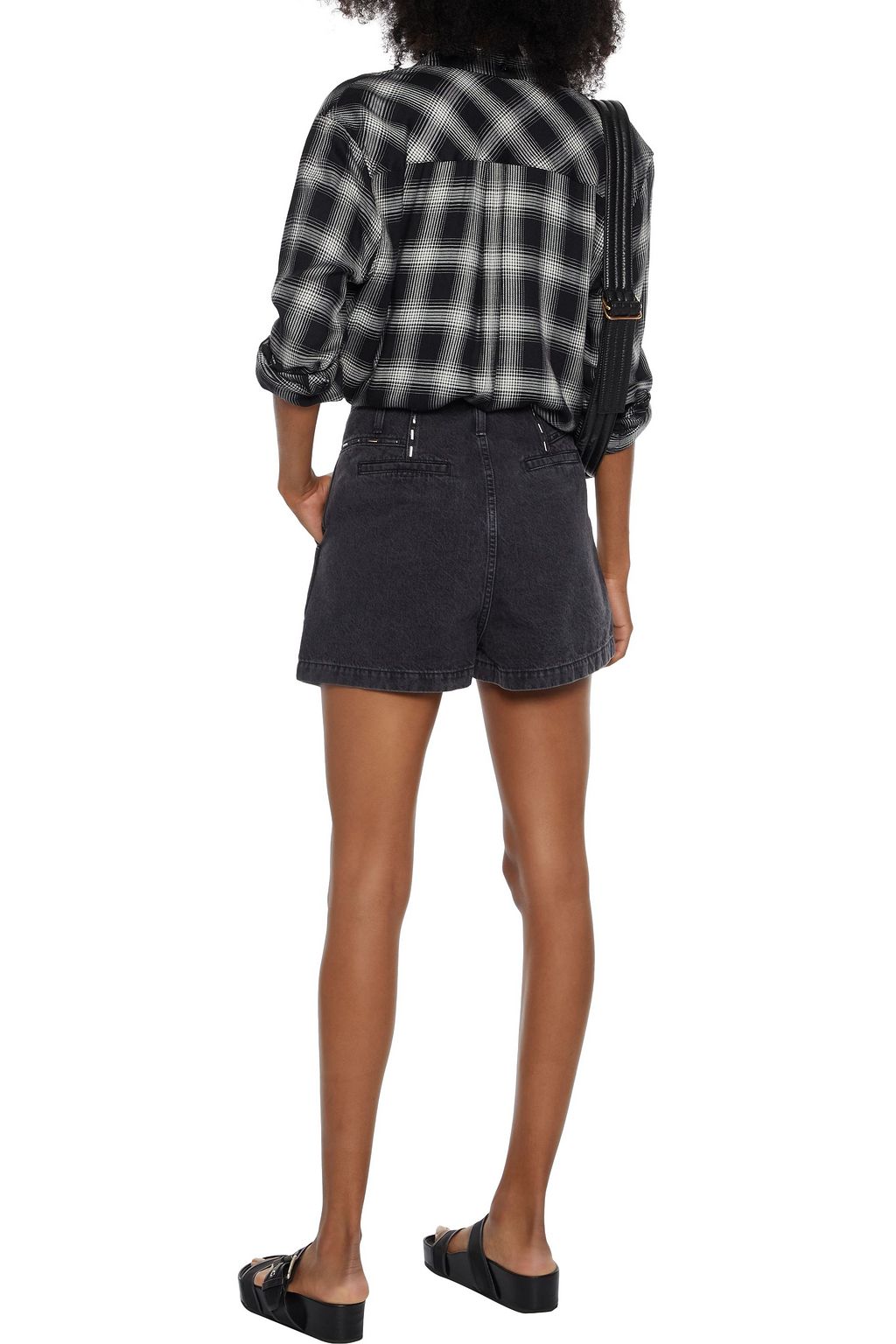 IRO Barra studded denim shorts