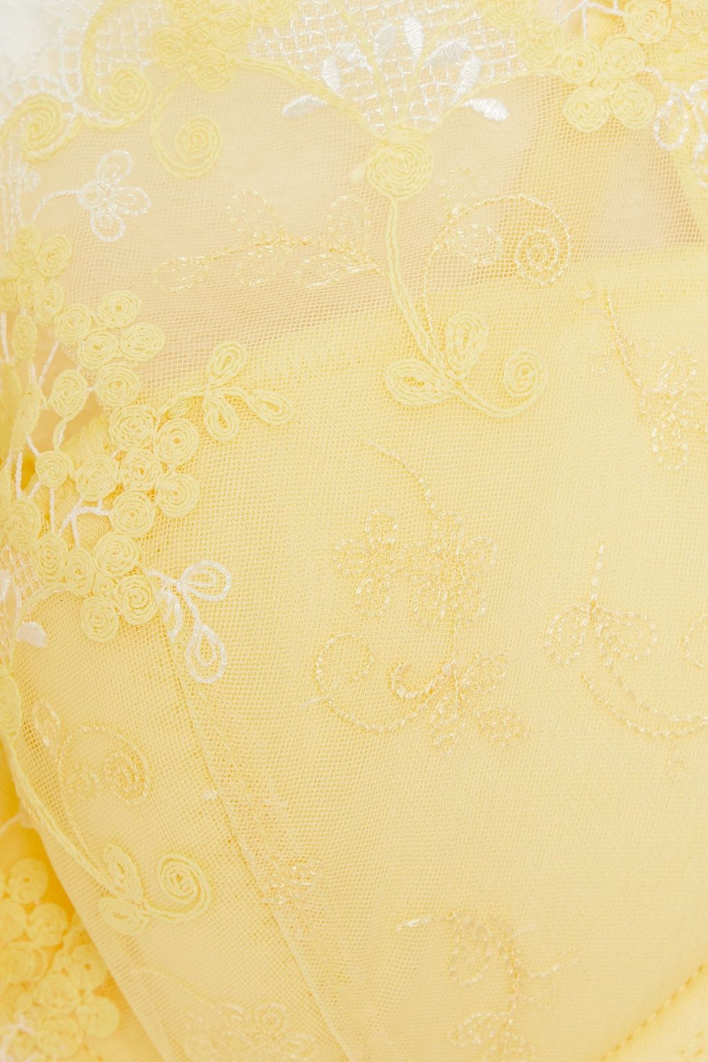SIMONE PÉRÈLE Embroidered tulle and jacquard underwired bra
