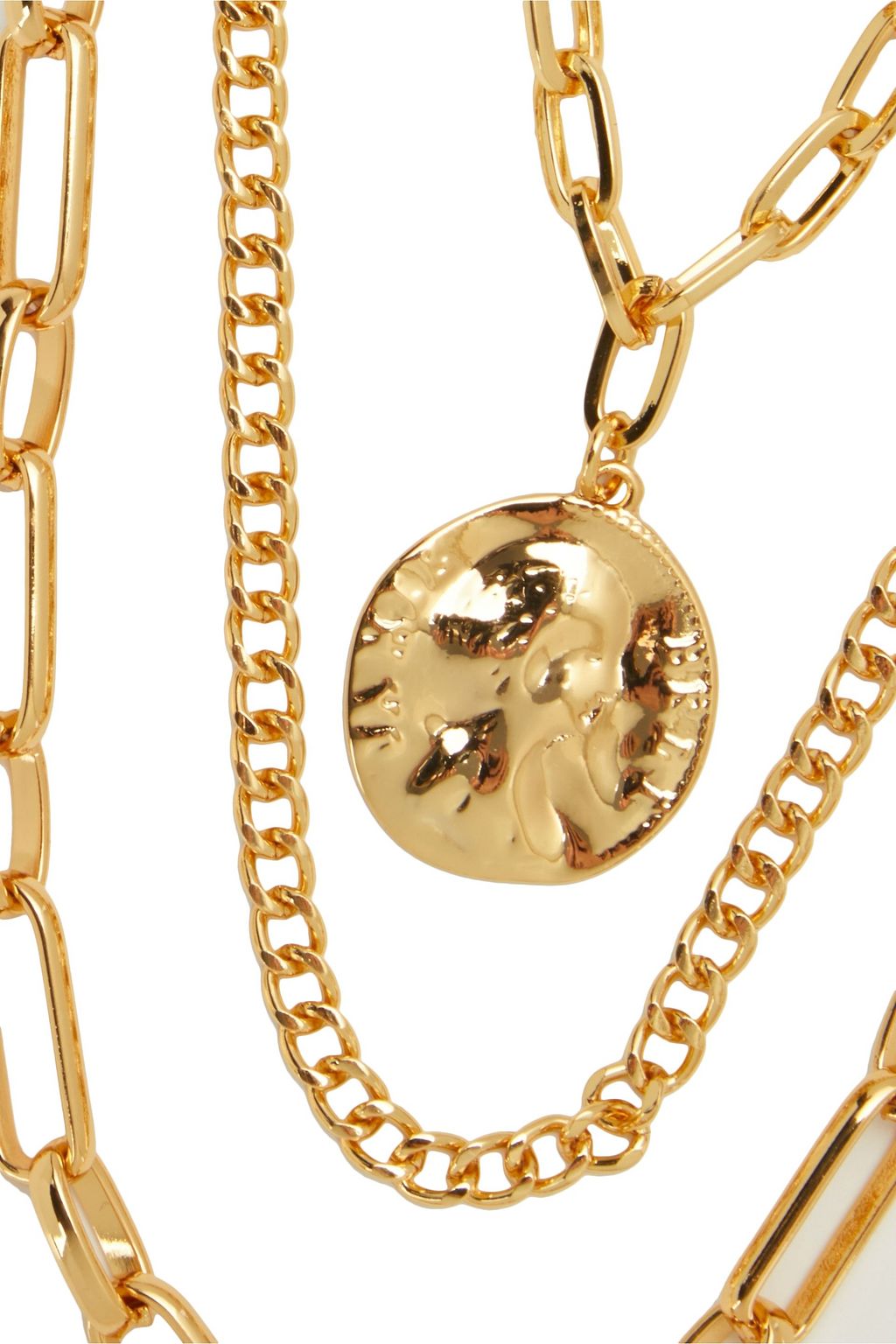 KENNETH JAY LANE Mehrlagige, goldfarbene Kette