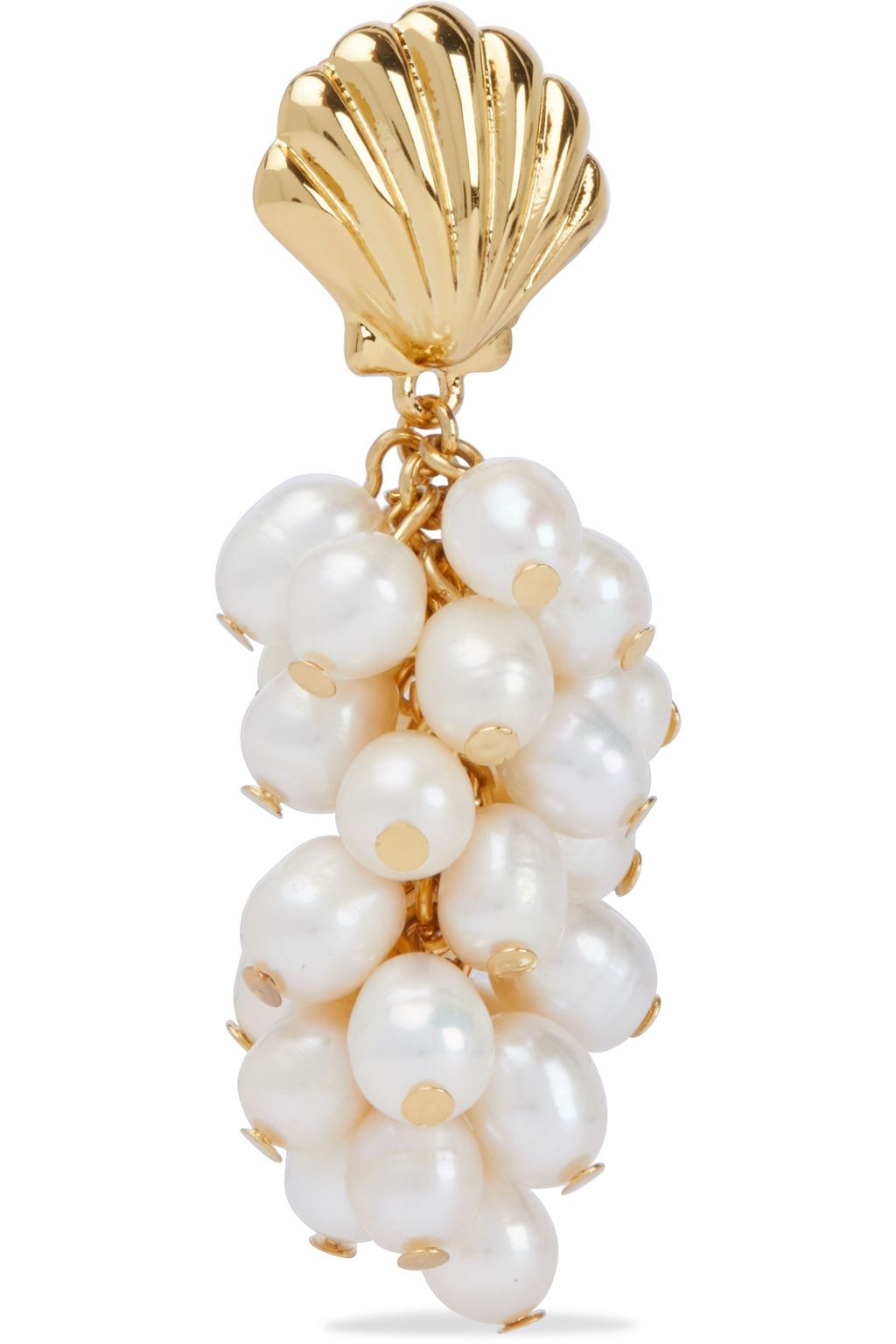 KENNETH JAY LANE Gold-tone freshwater pearl earrings