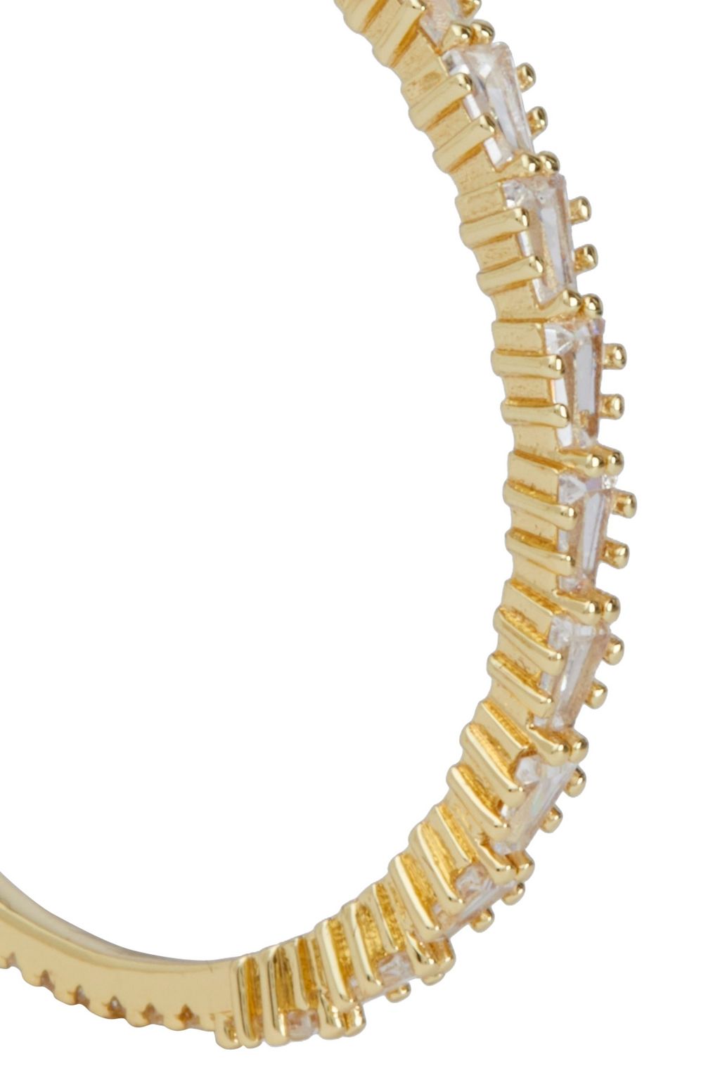 CZ BY KENNETH JAY LANE Gold-tone crystal hoop earrings