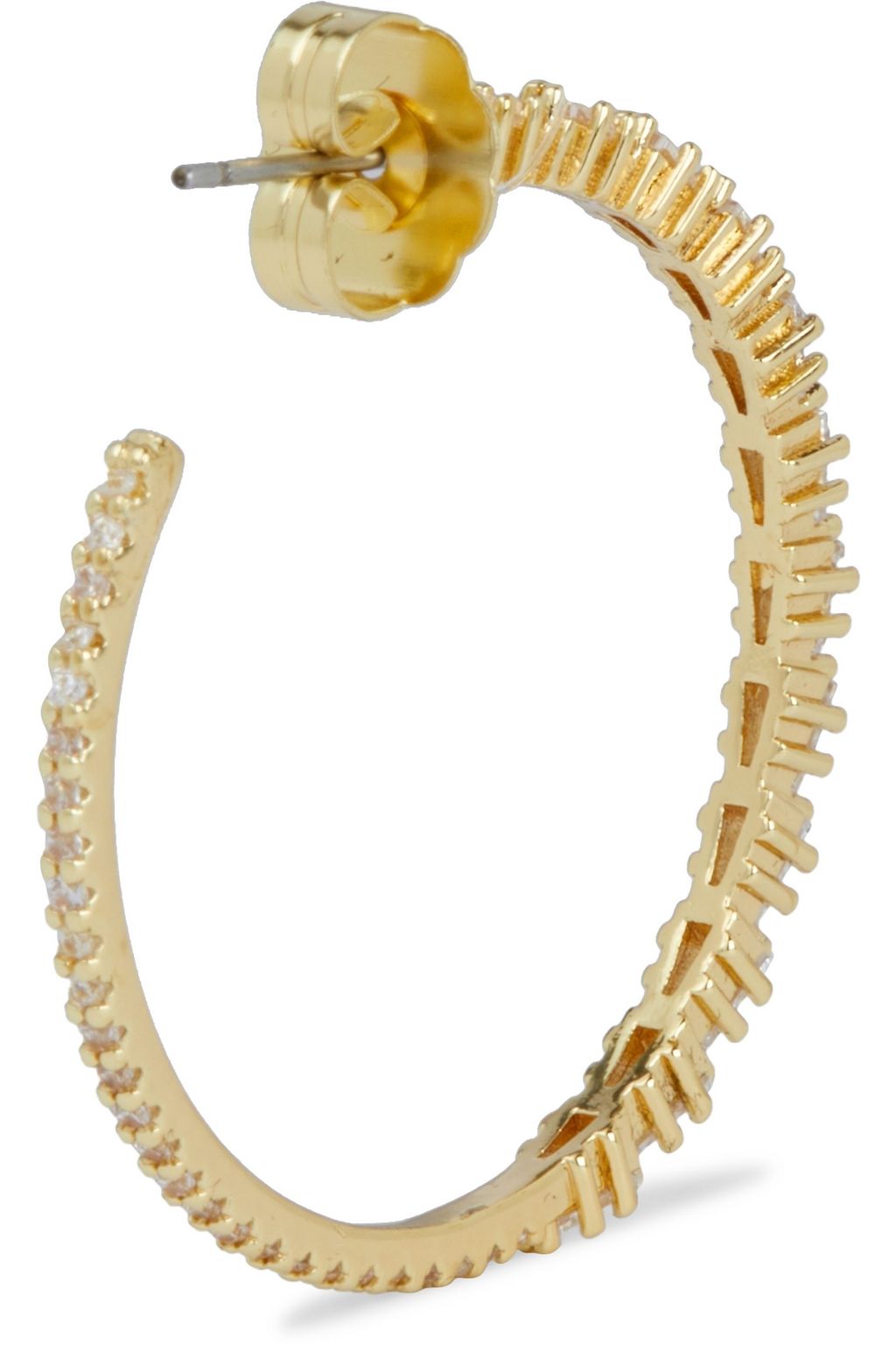 CZ BY KENNETH JAY LANE Gold-tone crystal hoop earrings