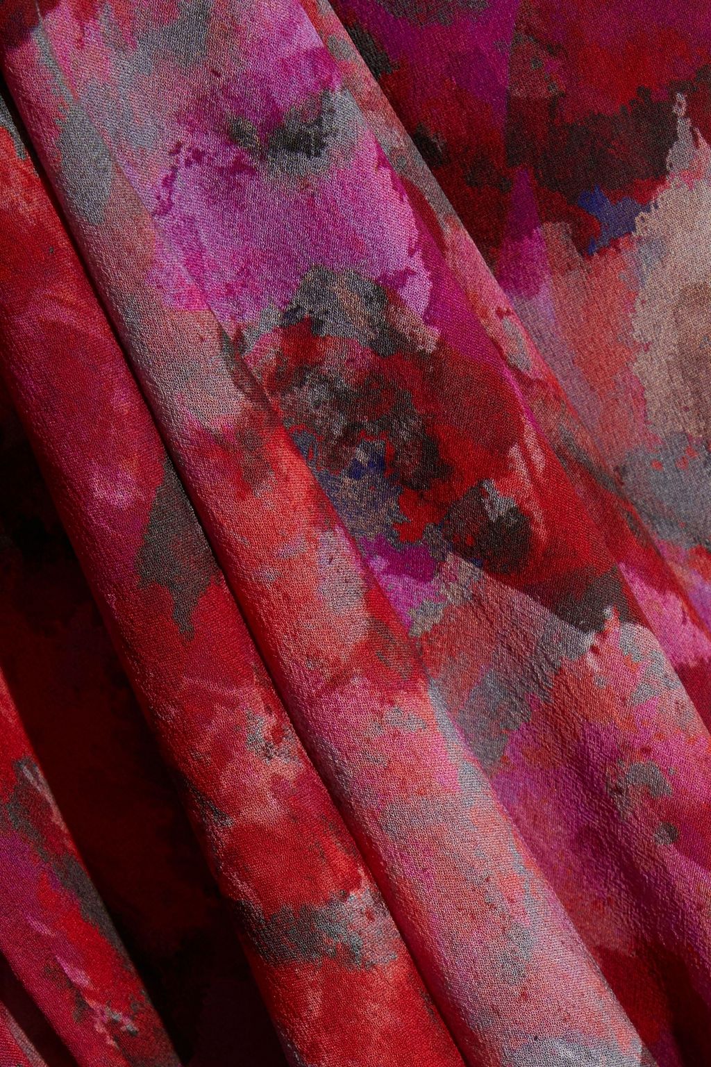 IRO Gaiety ruched printed crepe de chine mini dress