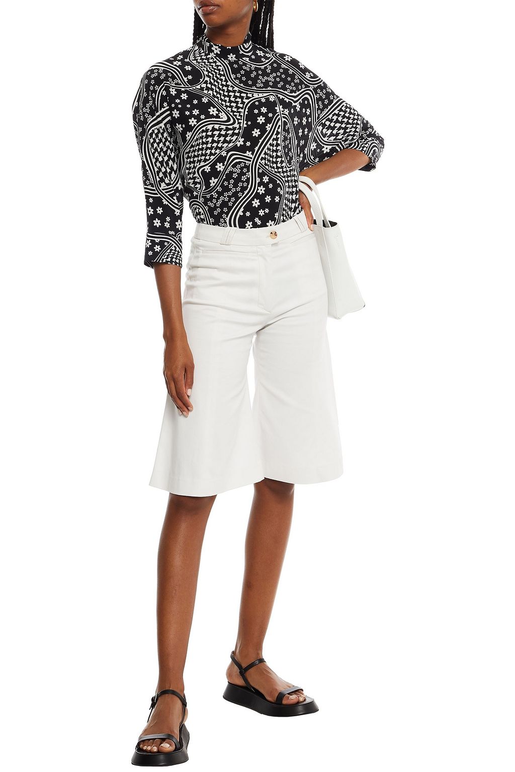 CLAUDIE PIERLOT Banvin printed silk crepe de chine blouse