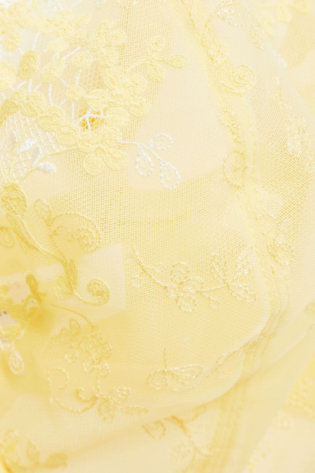 SIMONE PÉRÈLE Jersey-paneled embroidered mesh balconette bra