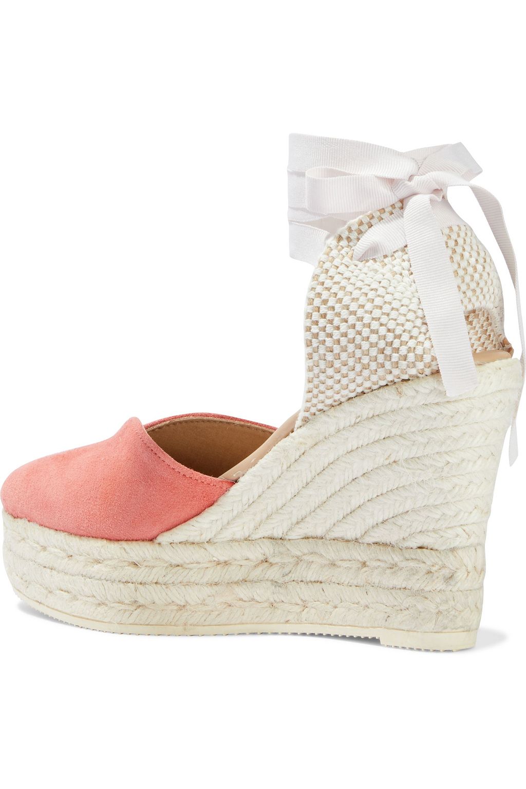 MANEBÍ Hamptons lace-up suede wedge espadrilles