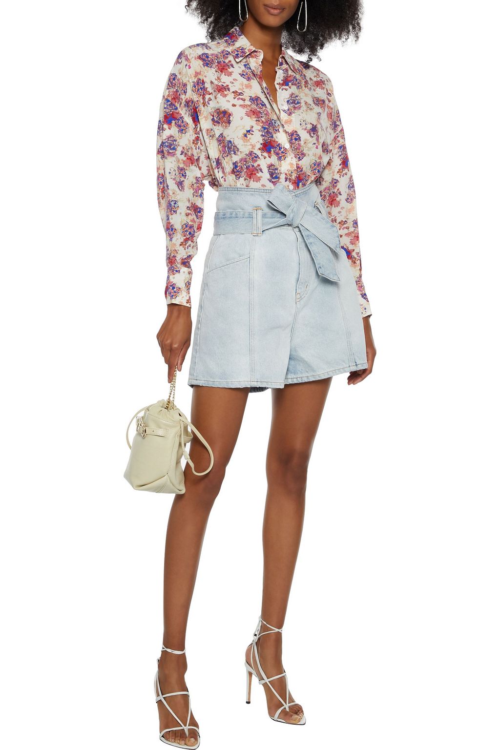 IRO Haul printed crepe de chine shirt