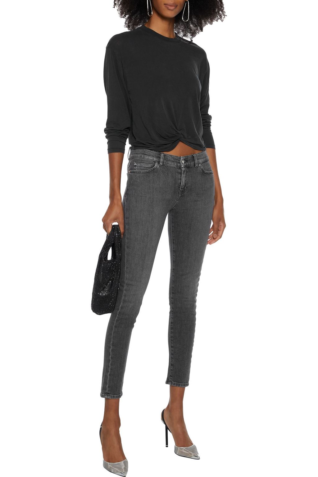 IRO Tober cropped low-rise skinny jeans