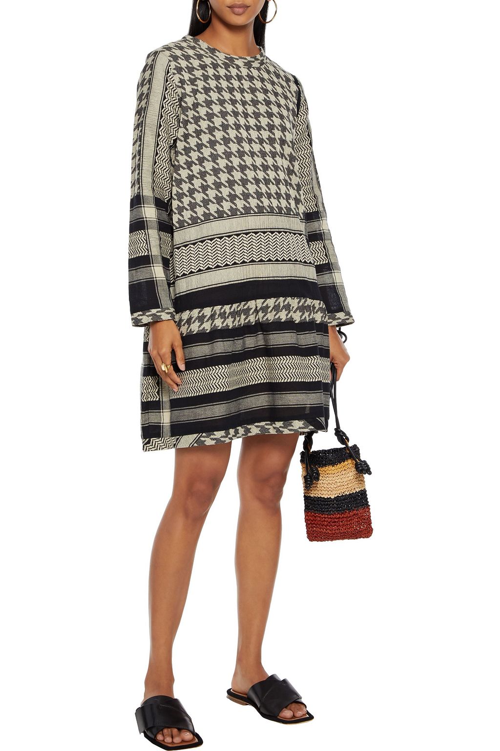 SUMMERY COPENHAGEN Cotton-jacquard mini dress