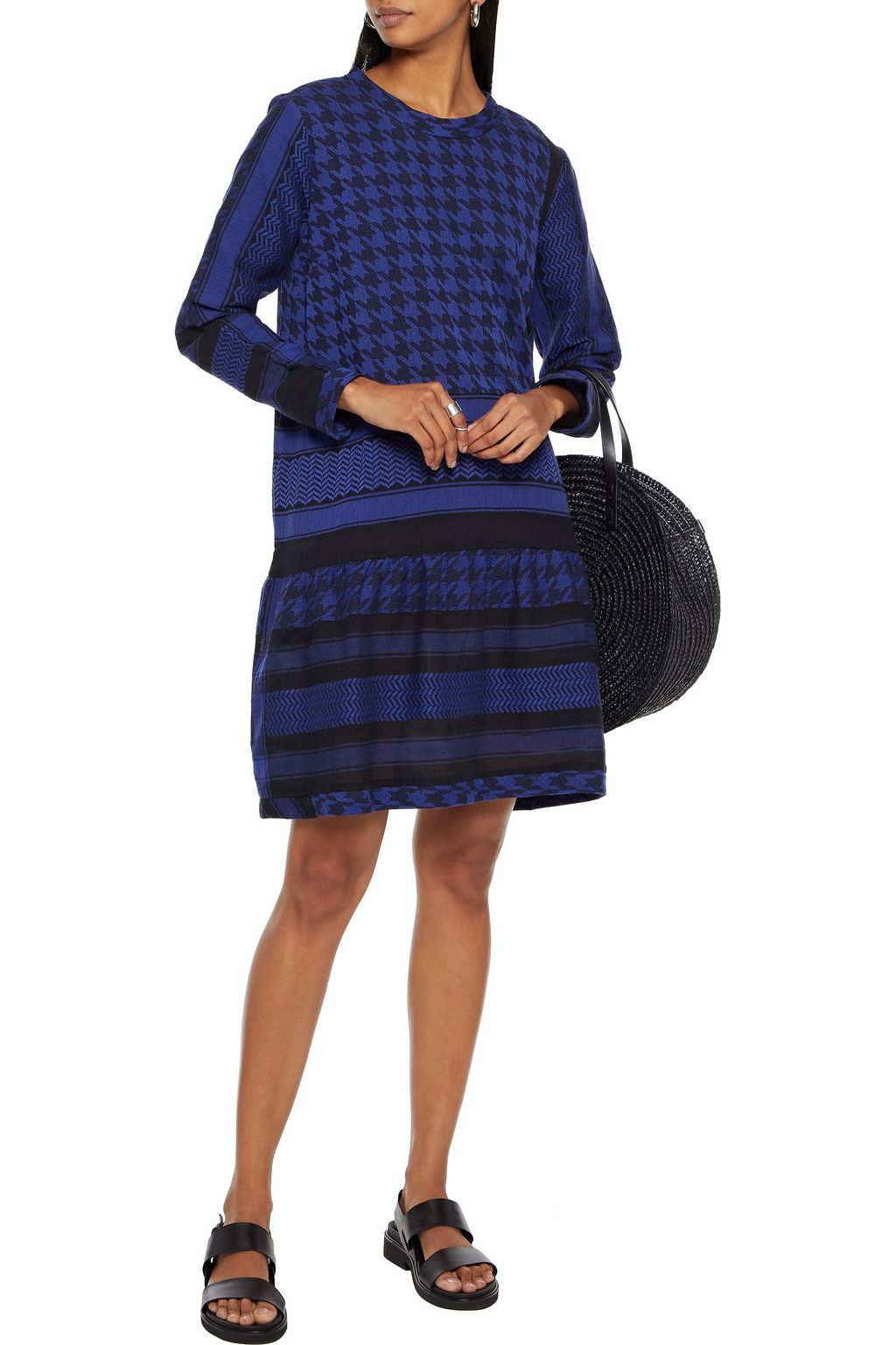SUMMERY COPENHAGEN Cotton-jacquard mini dress