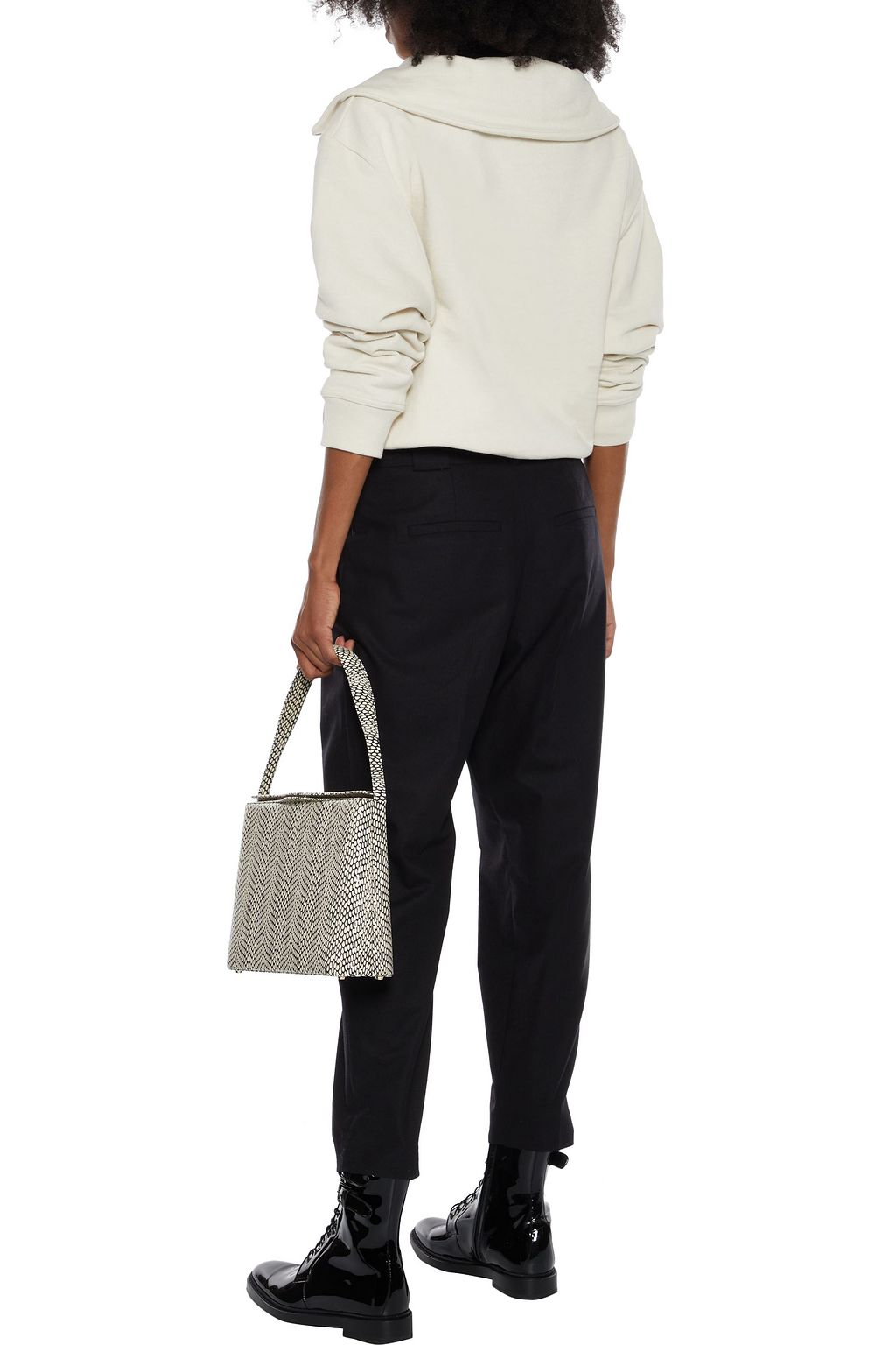 IRO Pepinea pleated wool-blend flannel tapered pants