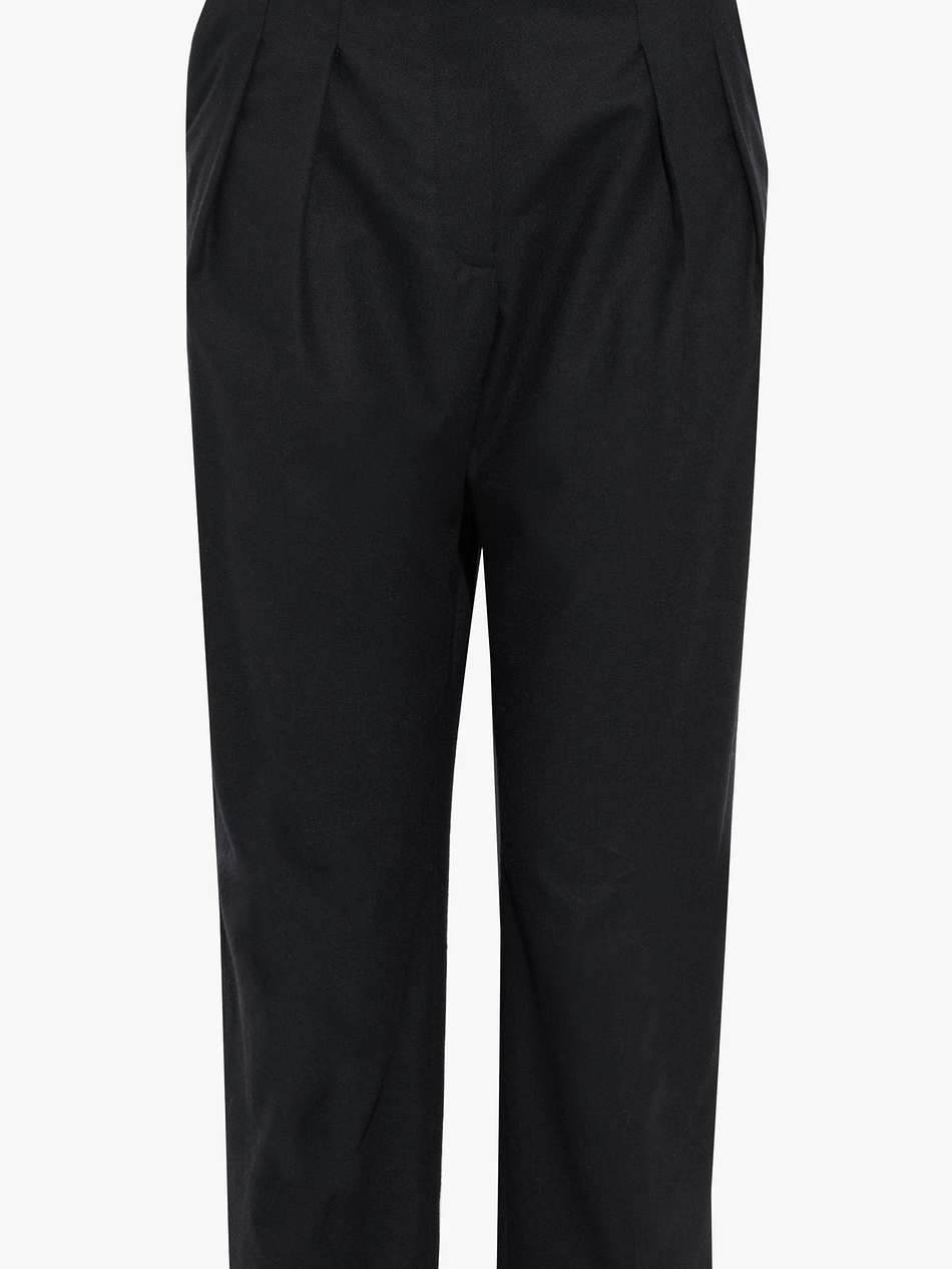 pepinea pleated wool-blend flannel tapered pants