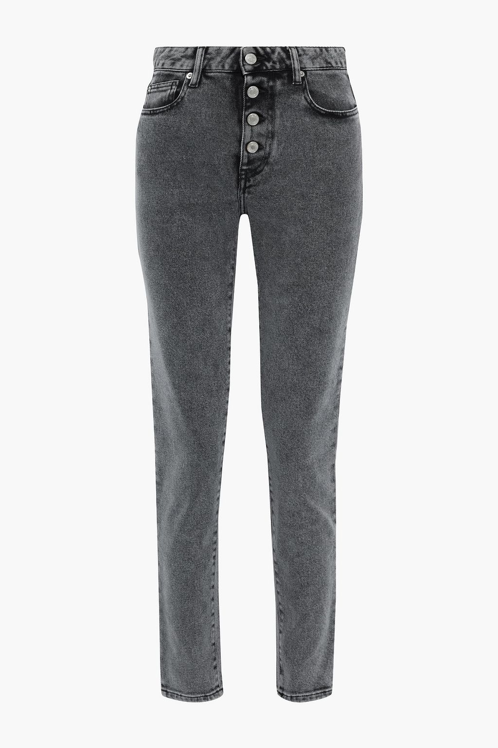 IRO - Gaety Faded High-Rise Slim-Leg Jeans Gray - 29