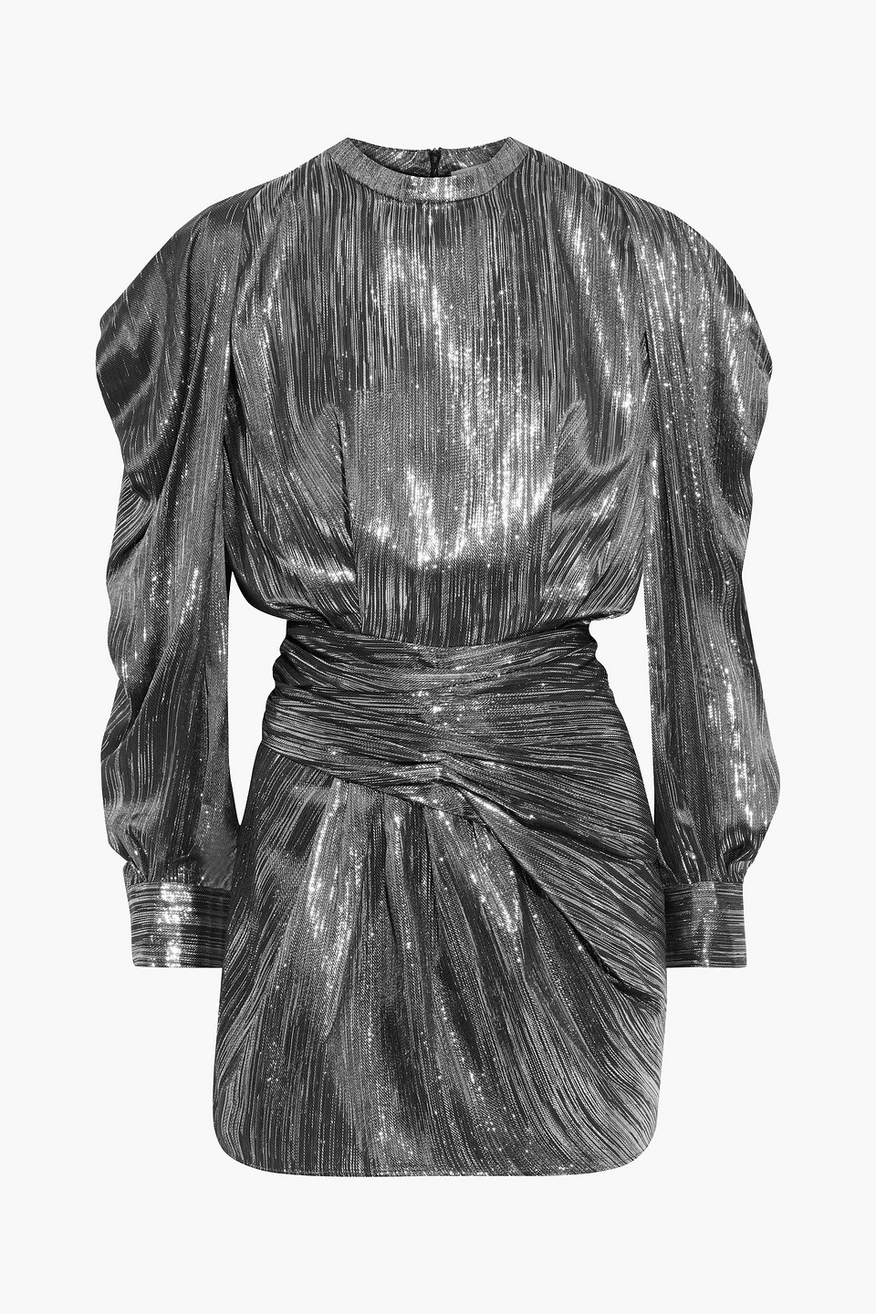iro - odell ruched lamé mini dress - metallic - fr 34