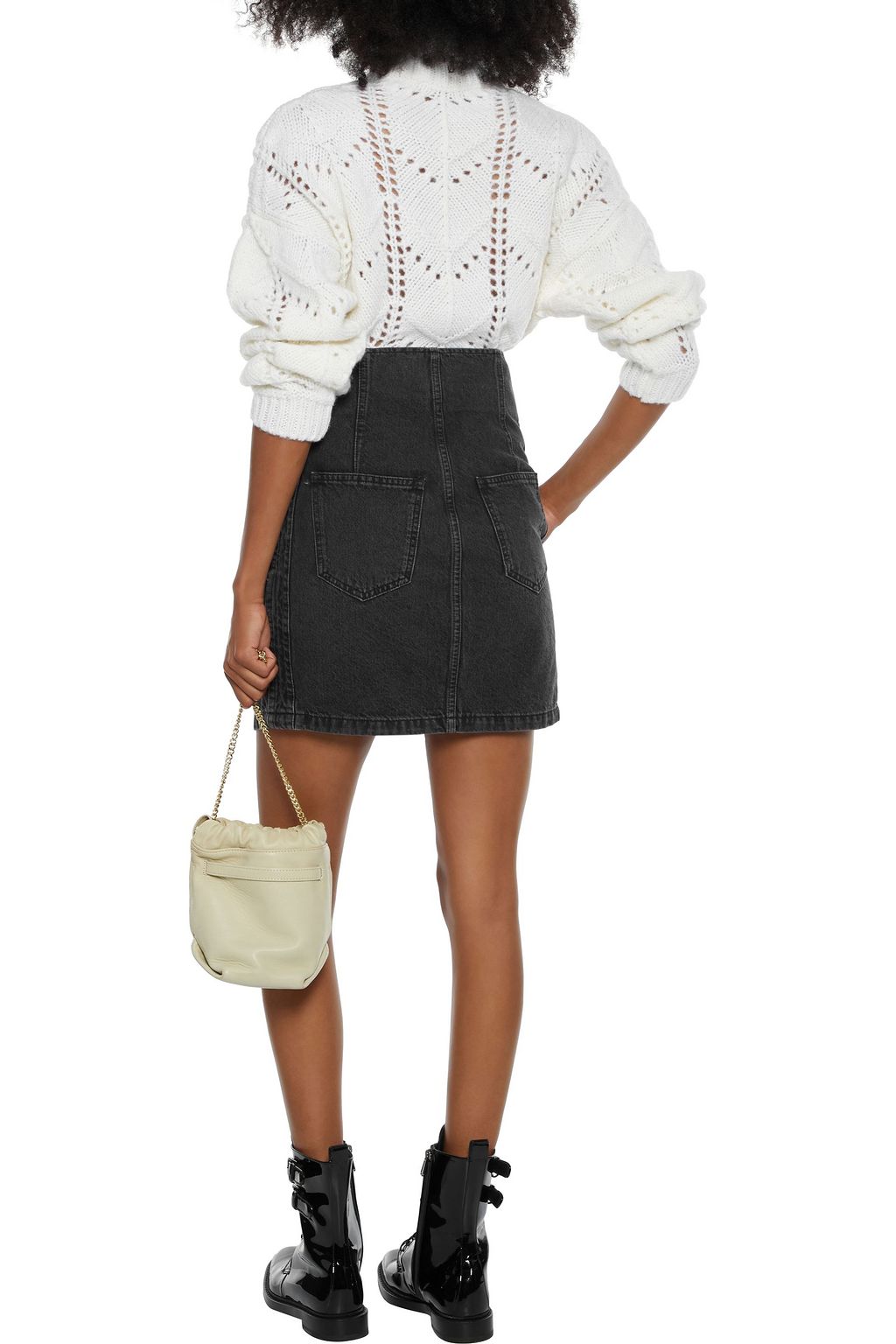 IRO Lovey oversized pointelle-knit wool-blend turtleneck sweater