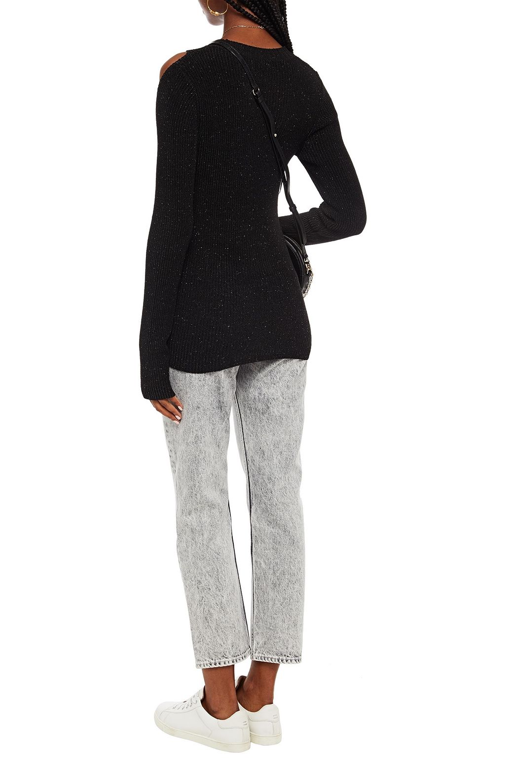 SEE BY CHLOÉ Cutout metallic knitted sweater