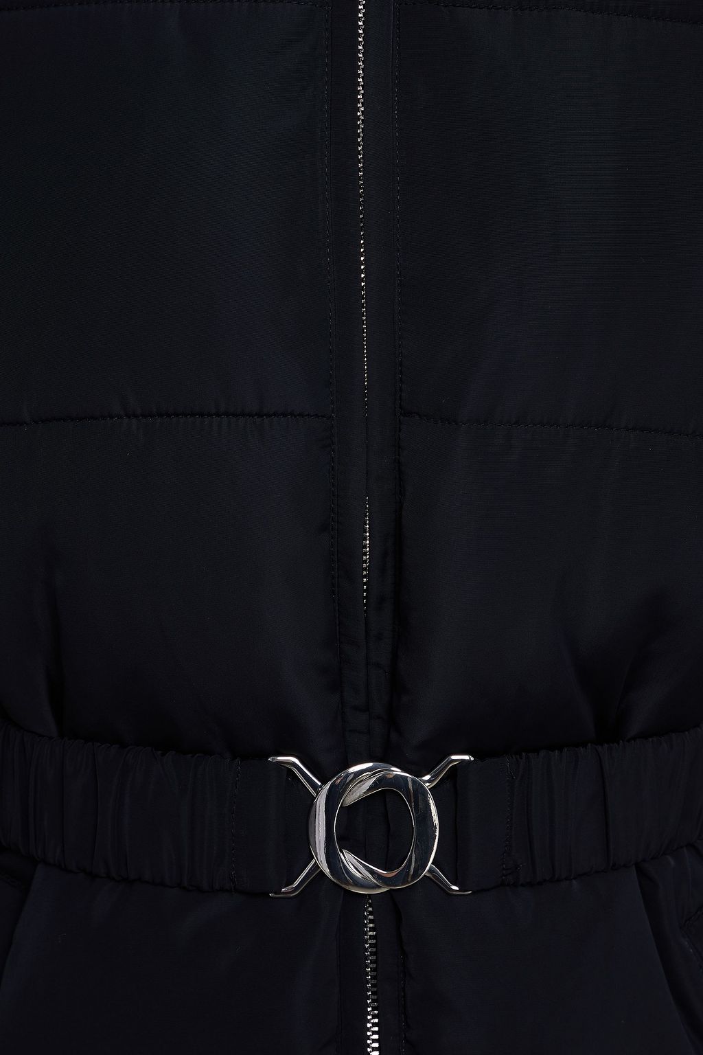 CLAUDIE PIERLOT Belted quilted shell hooded coat