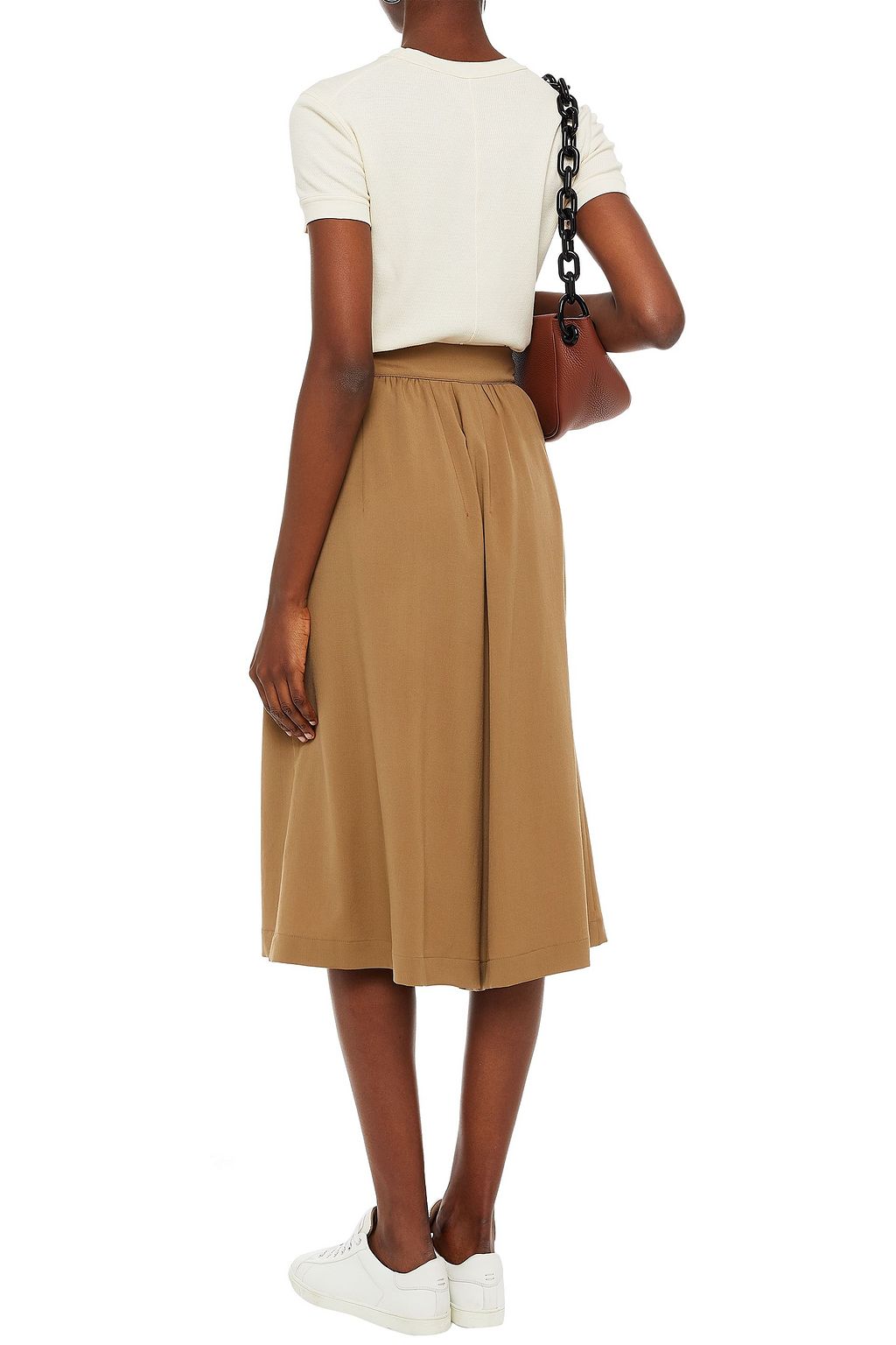 GENTRYPORTOFINO Gathered wool culottes