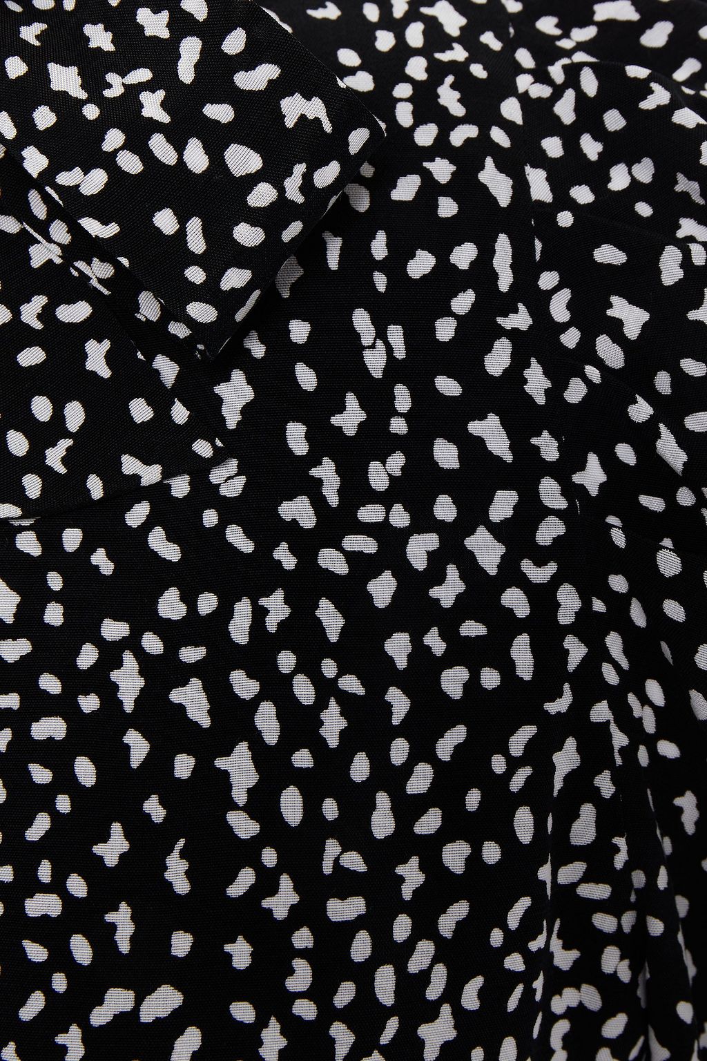 MAJE Tie-neck printed crepe de chine blouse