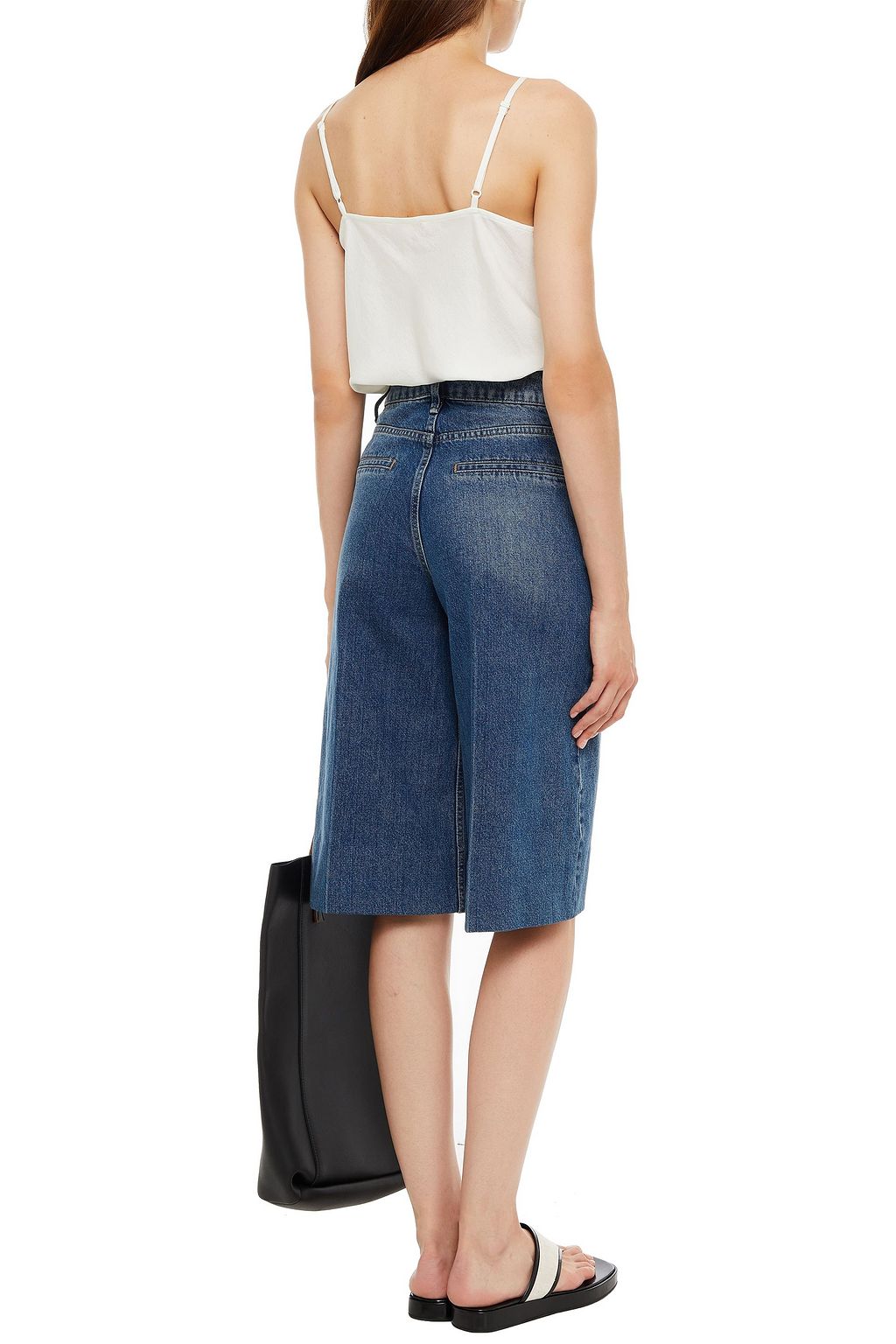 MAJE Lace-trimmed crepe camisole
