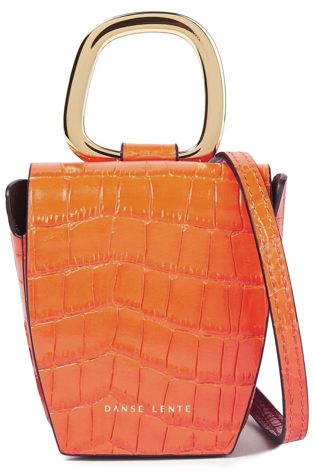DANSE LENTE Pablo croc-effect leather shoulder bag
