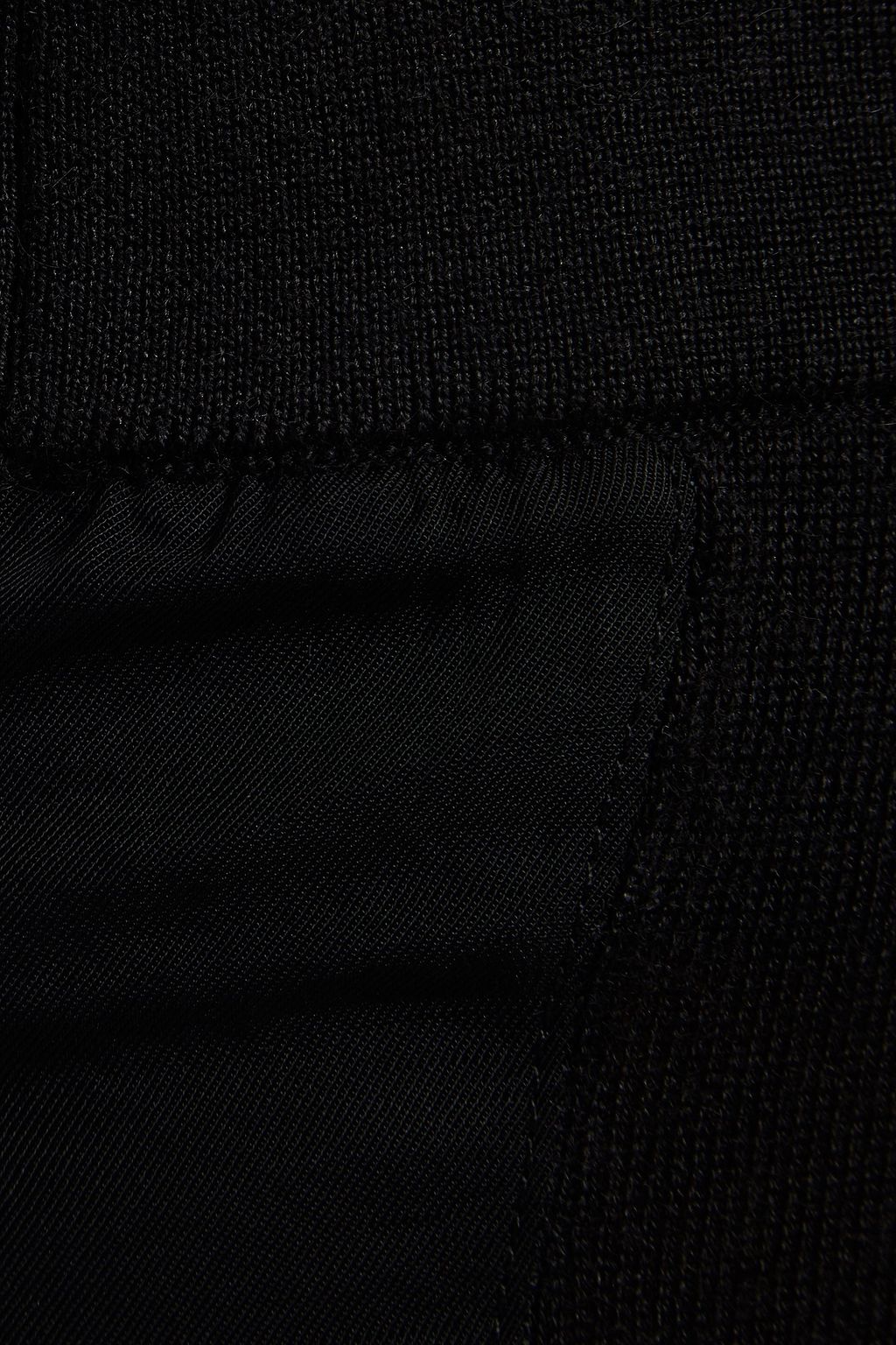 TOM FORD Cropped twill-paneled cashmere and silk-blend leggings