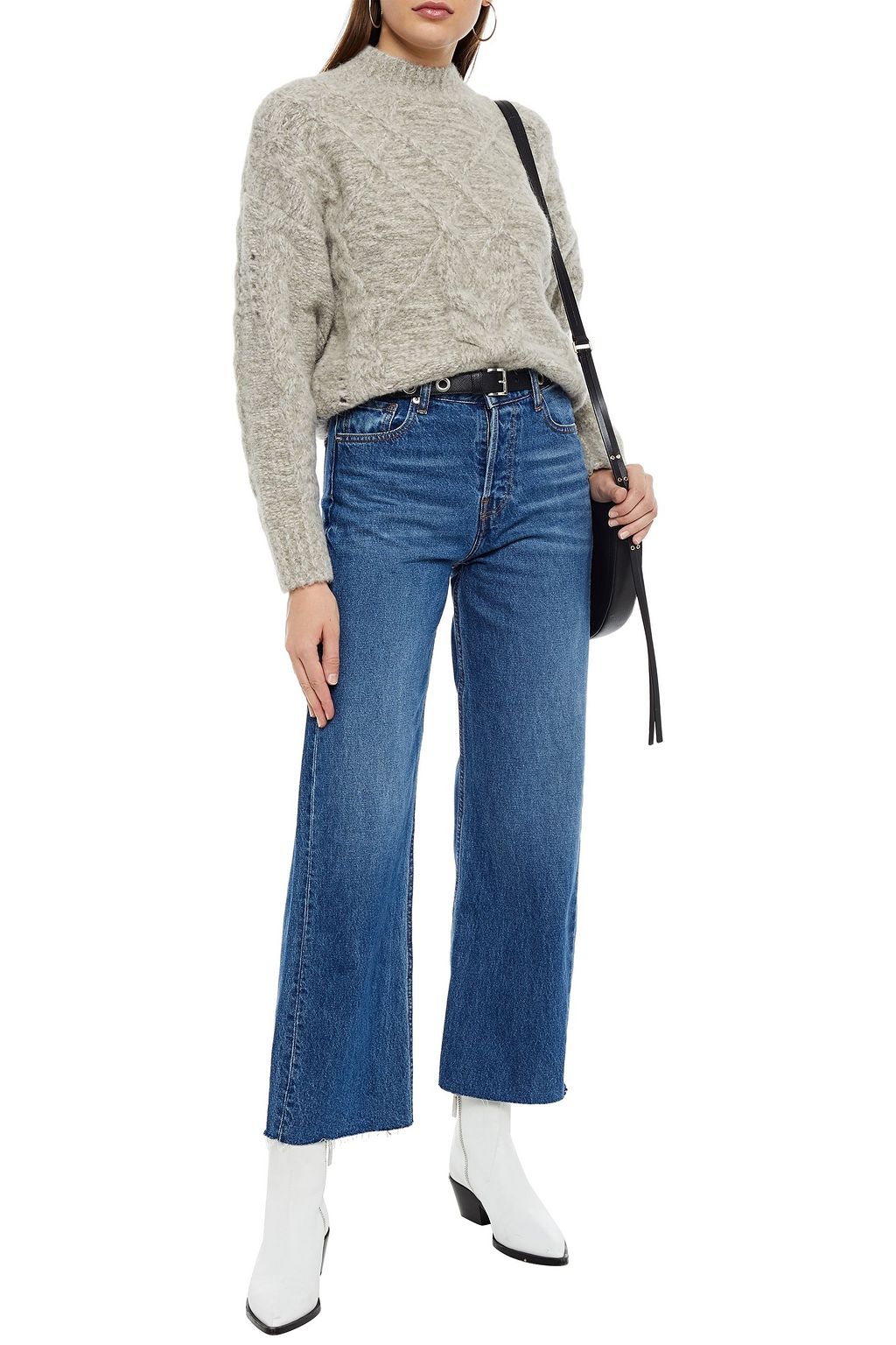IRO Karly mélange cable-knit sweater