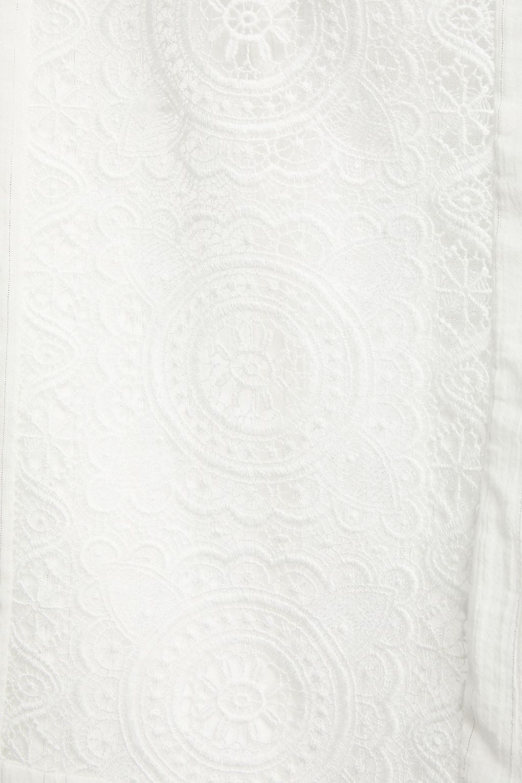 MAJE Guipure lace-trimmed cotton-blend blouse