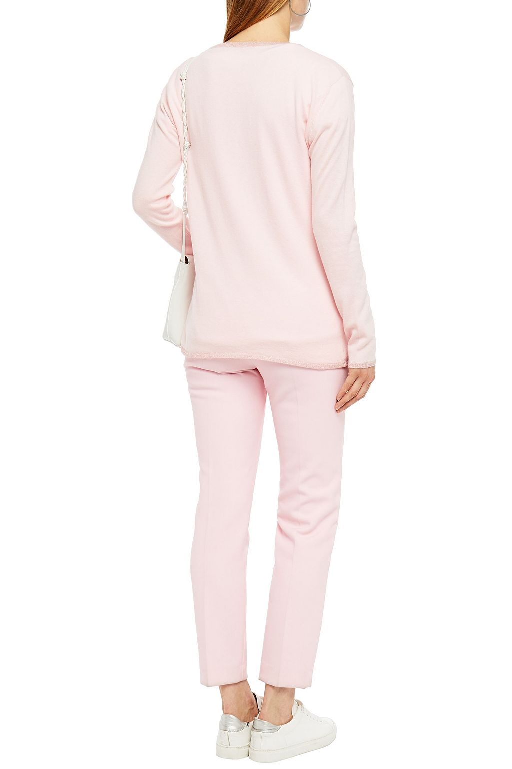 MORGAN LANE Pippa metallic-trimmed cotton-blend cardigan