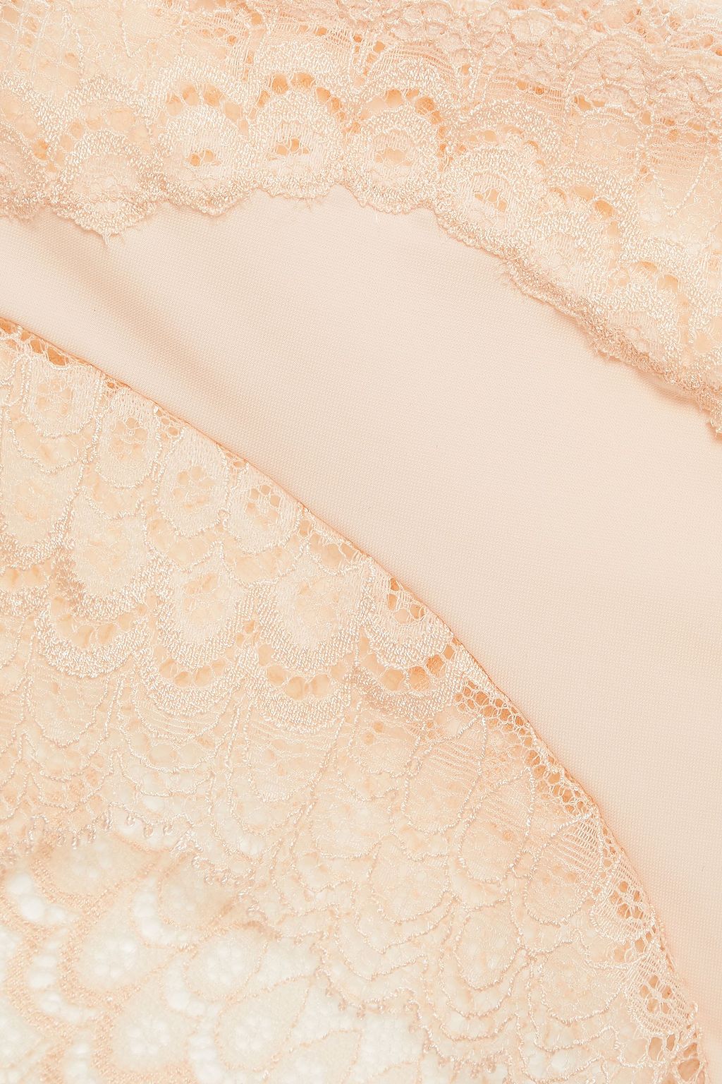SIMONE PÉRÈLE Scalloped stretch-jersey and lace low-rise briefs