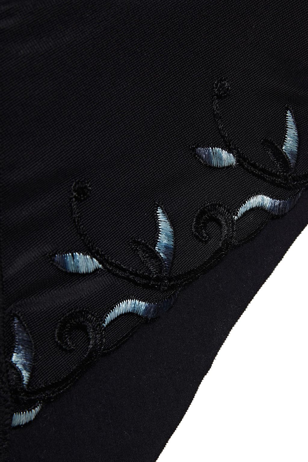 SIMONE PÉRÈLE Embroidered tulle and stretch-jersey mid-rise briefs