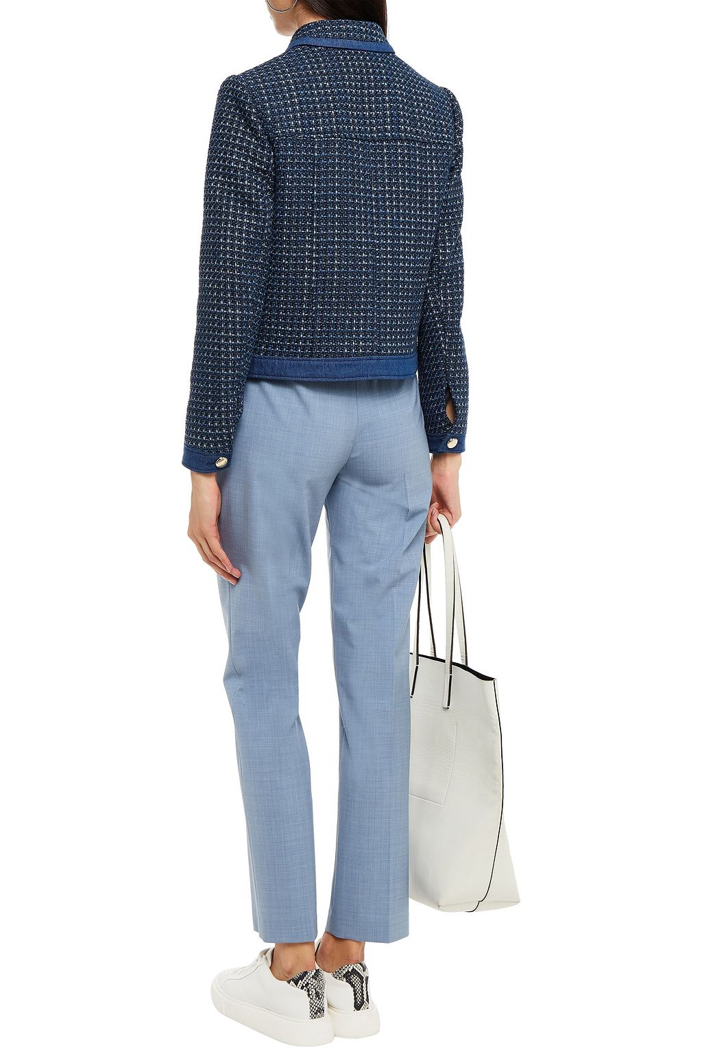 CLAUDIE PIERLOT Vivola denim-trimmed tweed jacket