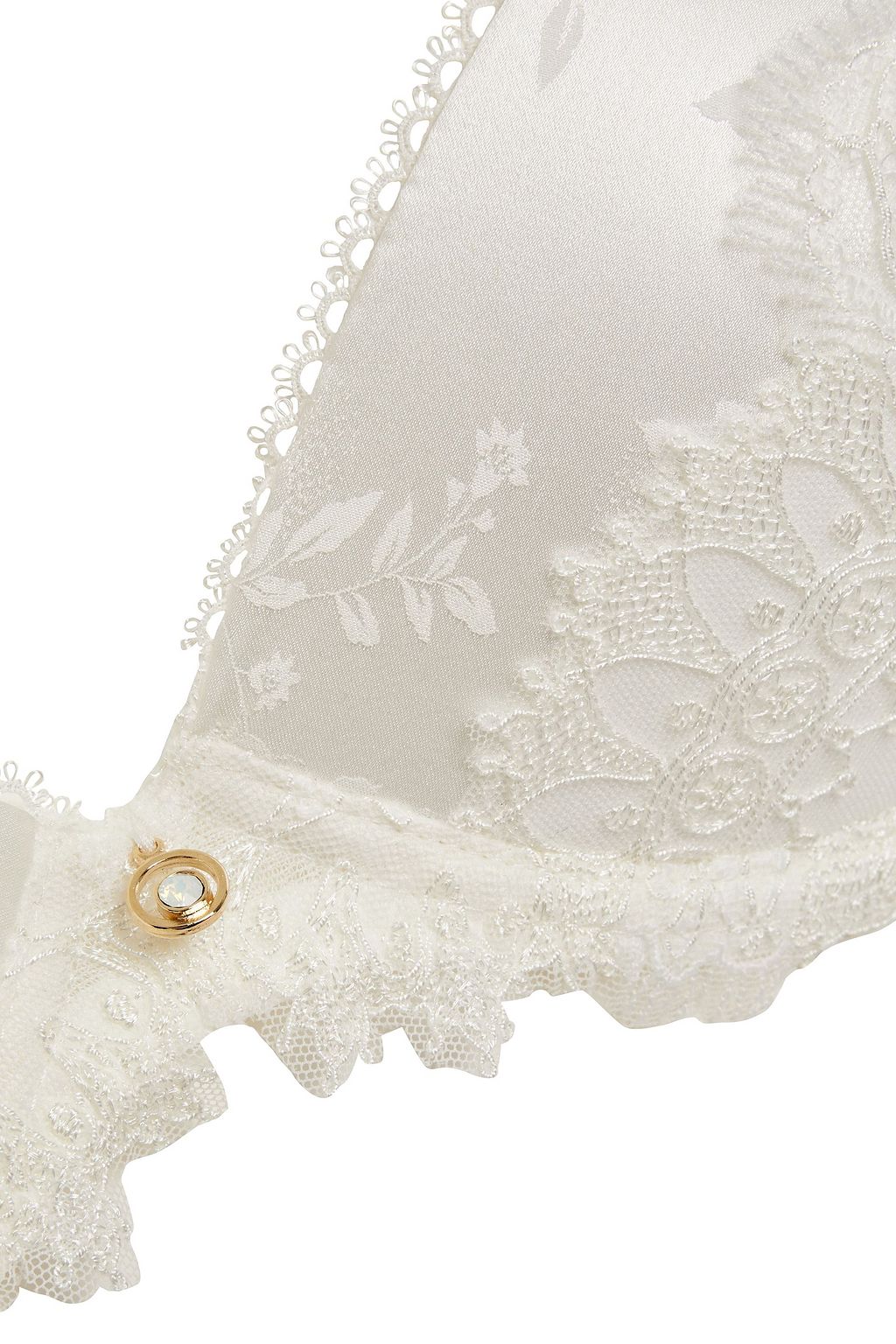 LISE CHARMEL Précieux Diadème Soie embroidered tulle and satin-jacquard push-up bra