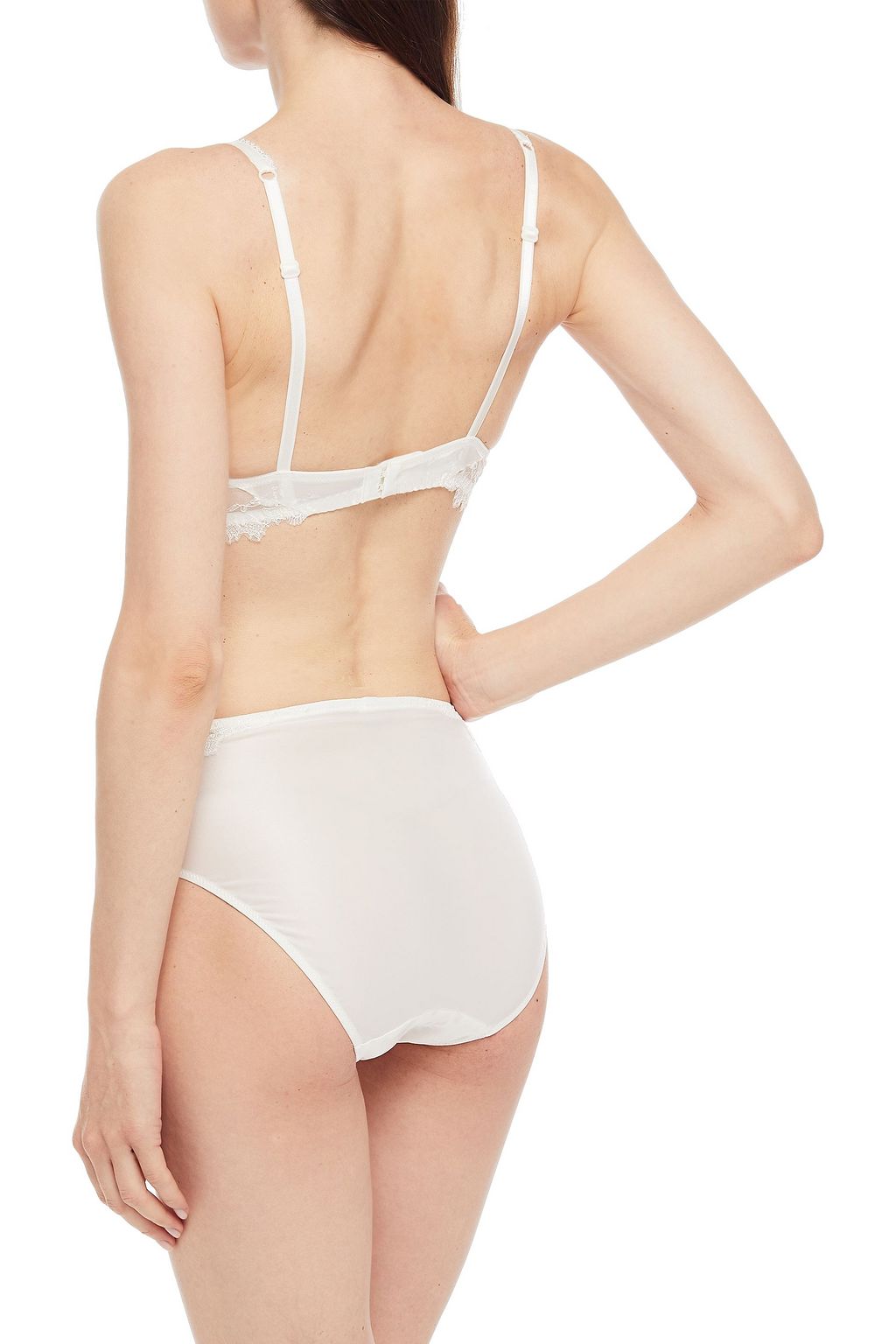 LISE CHARMEL Précieux Diadème Soie embroidered tulle and satin-jacquard push-up bra