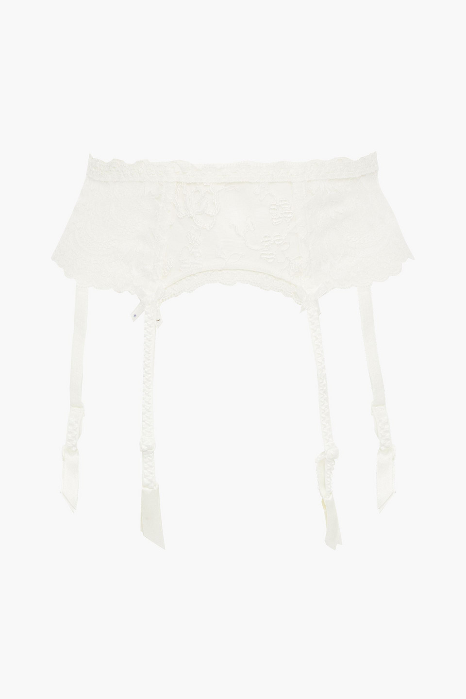 Lise Charmel Embellished Lace Suspender Belt In Cream