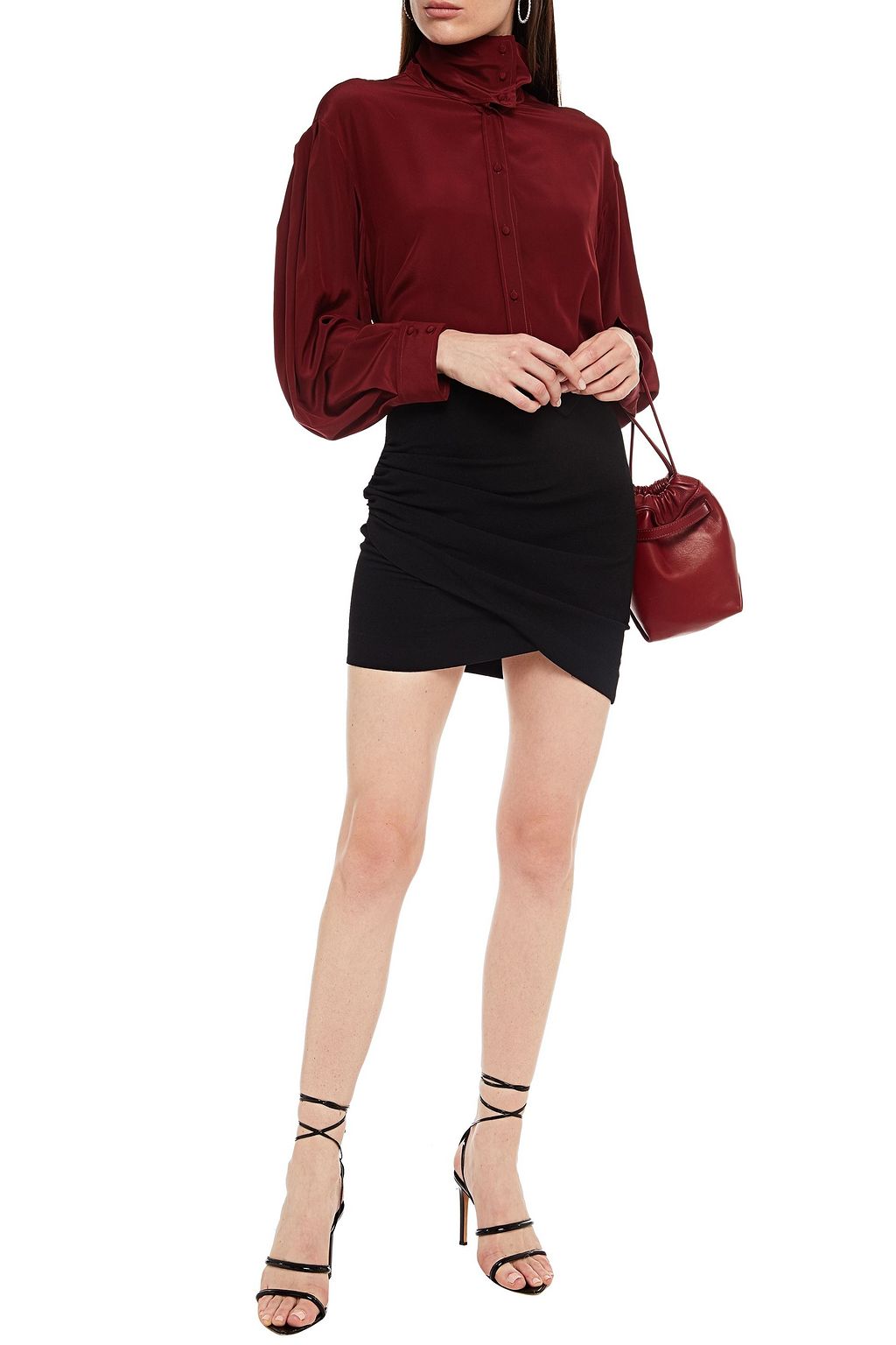 IRO Malaca silk crepe de chine turtleneck blouse