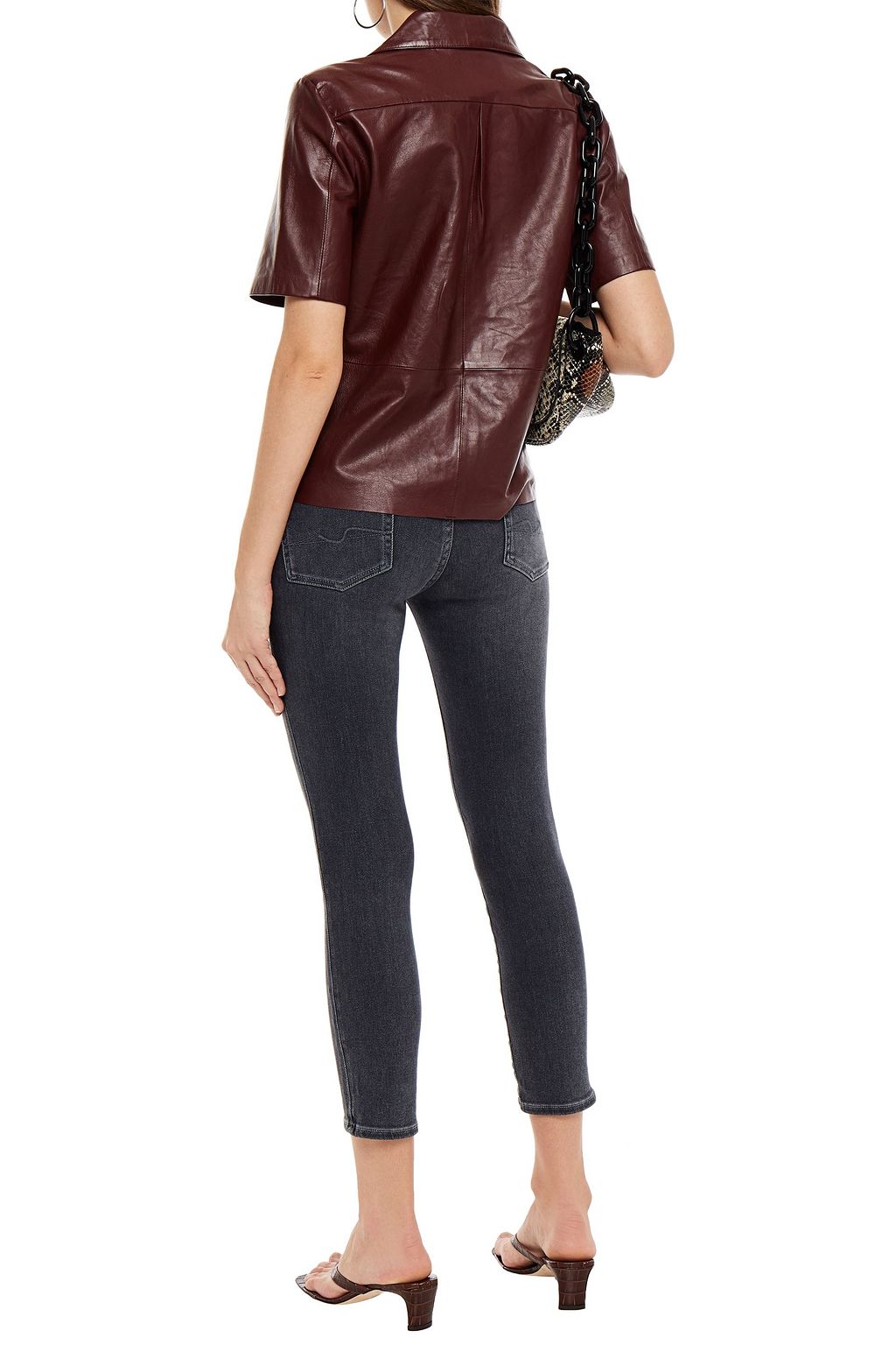 7 FOR ALL MANKIND Faded mid-rise skinny jeans