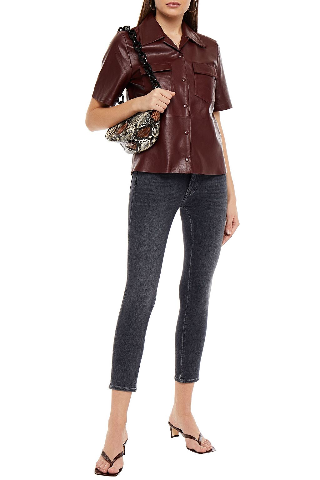 7 FOR ALL MANKIND Faded mid-rise skinny jeans